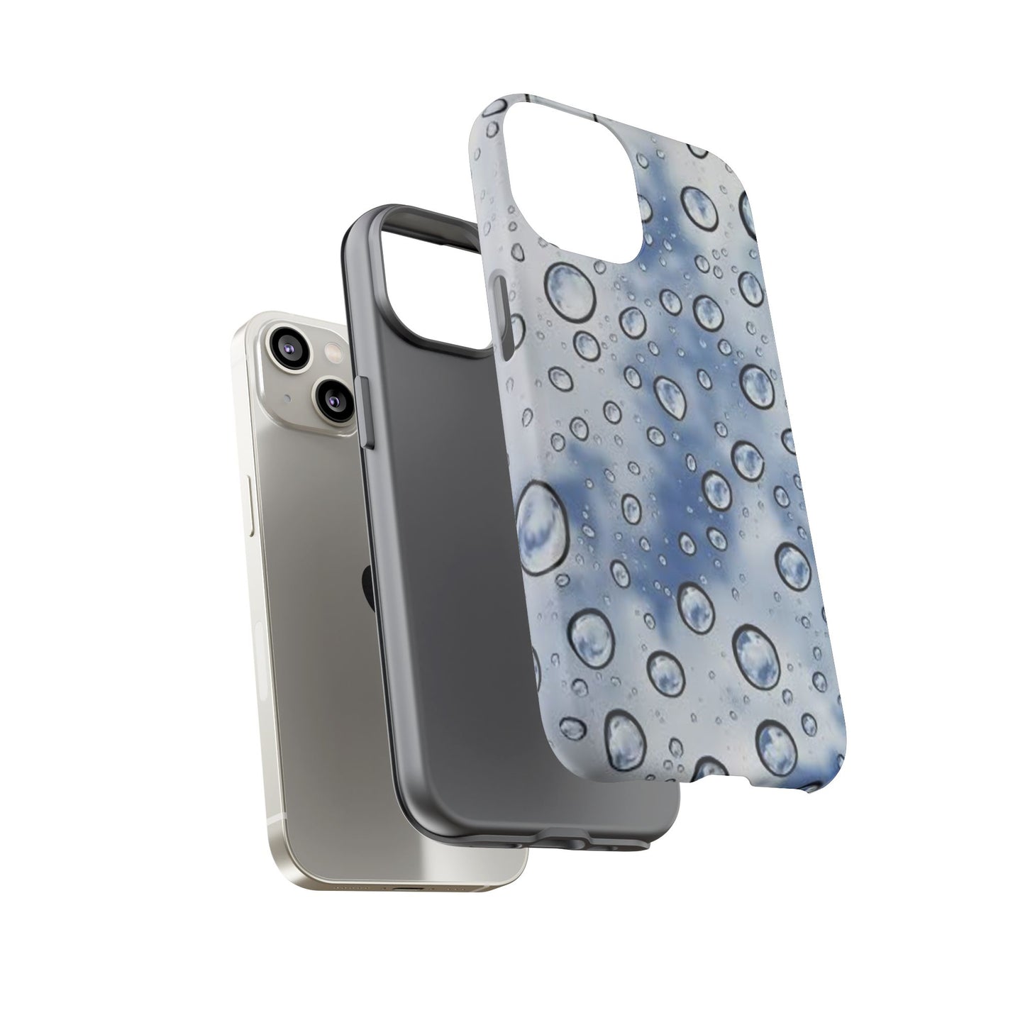 Blue Water Droplet Phone Case, Tough Cases for Protection, Stylish Cellphone Cover, Unique Gifts for Her, Durable and Trendy