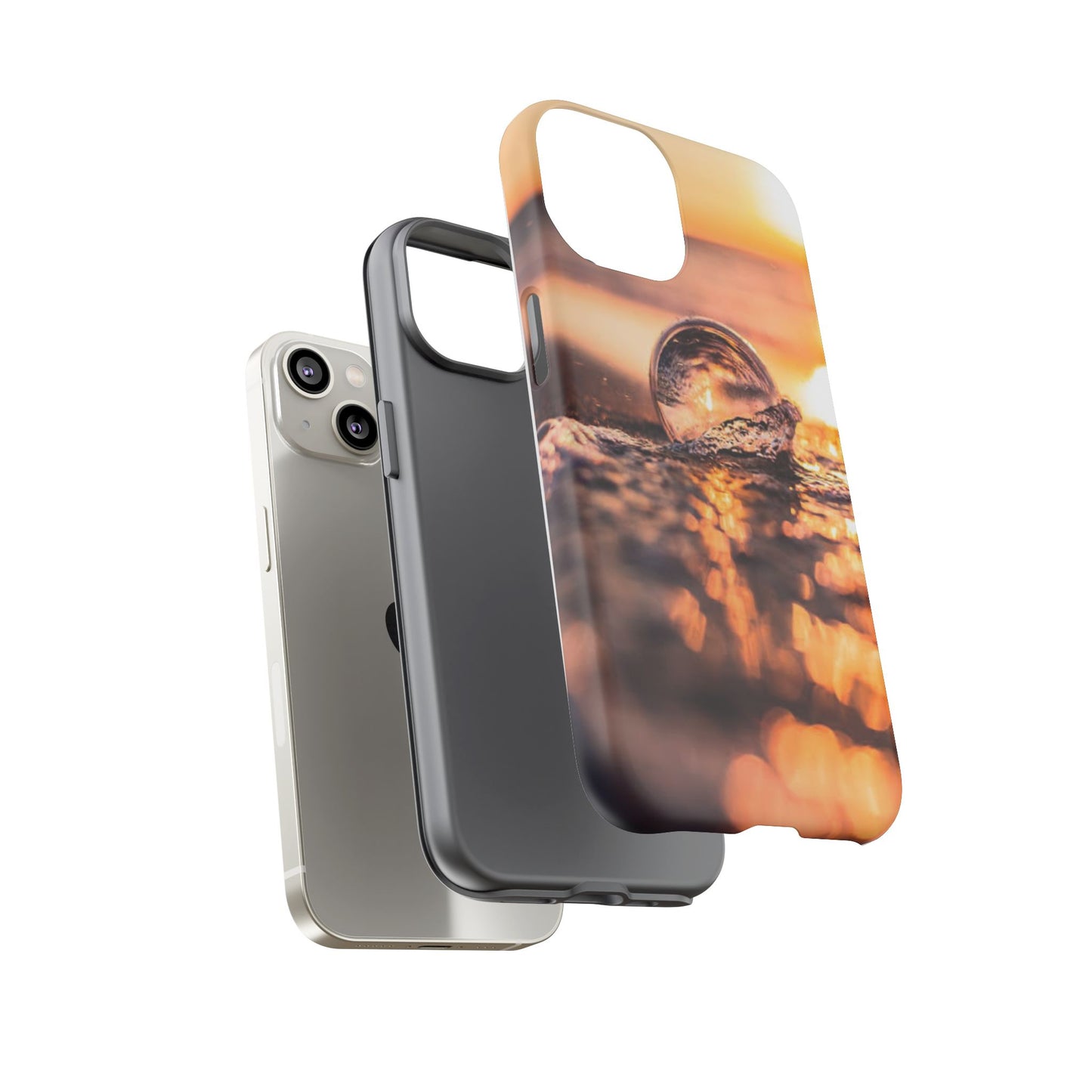 Sunset Bubble Phone Case, Tough Cases, Beach Lover Gift, Summer Vibes, Cell Phone Accessories, Unique Design, Nature Photography