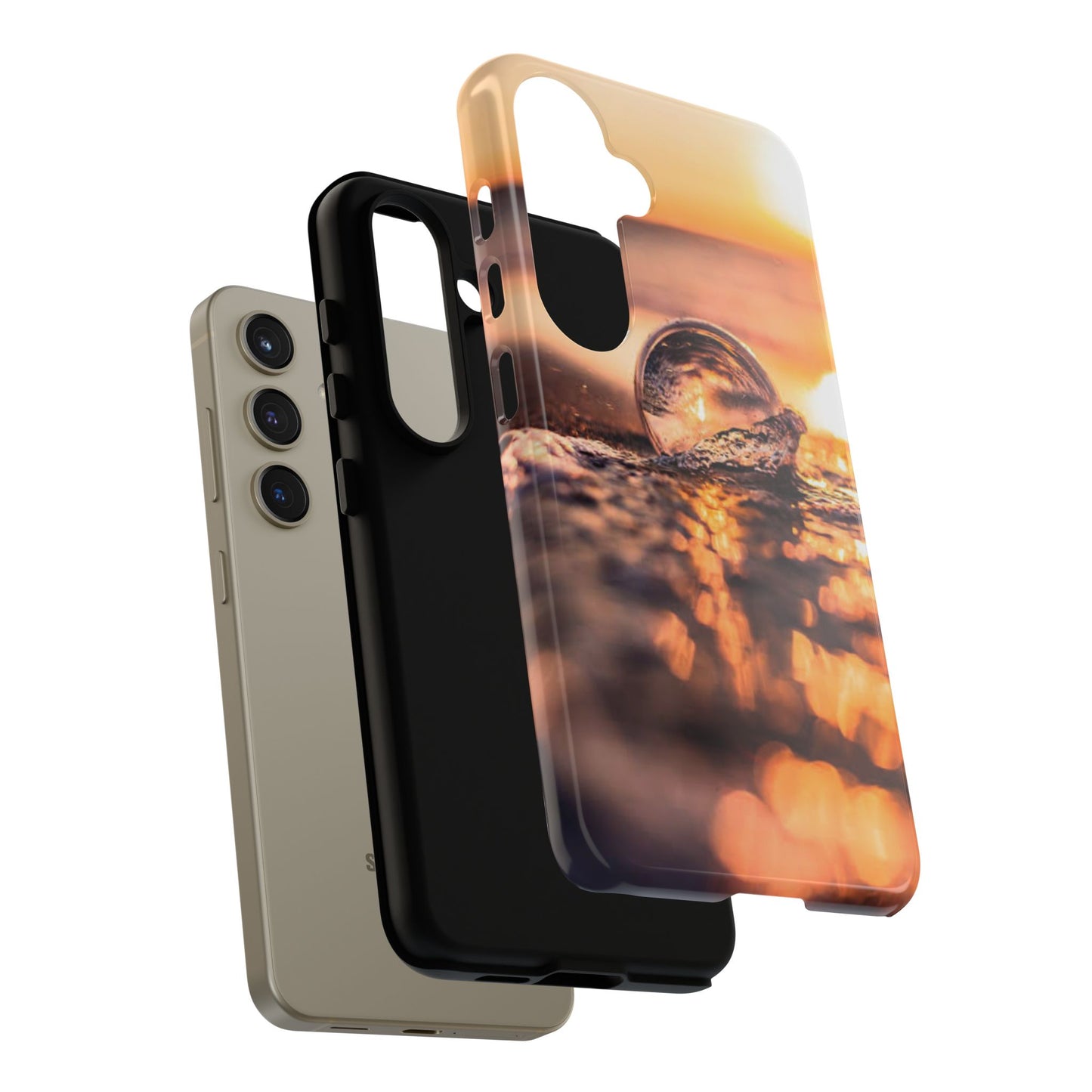 Sunset Bubble Phone Case, Tough Cases, Beach Lover Gift, Summer Vibes, Cell Phone Accessories, Unique Design, Nature Photography