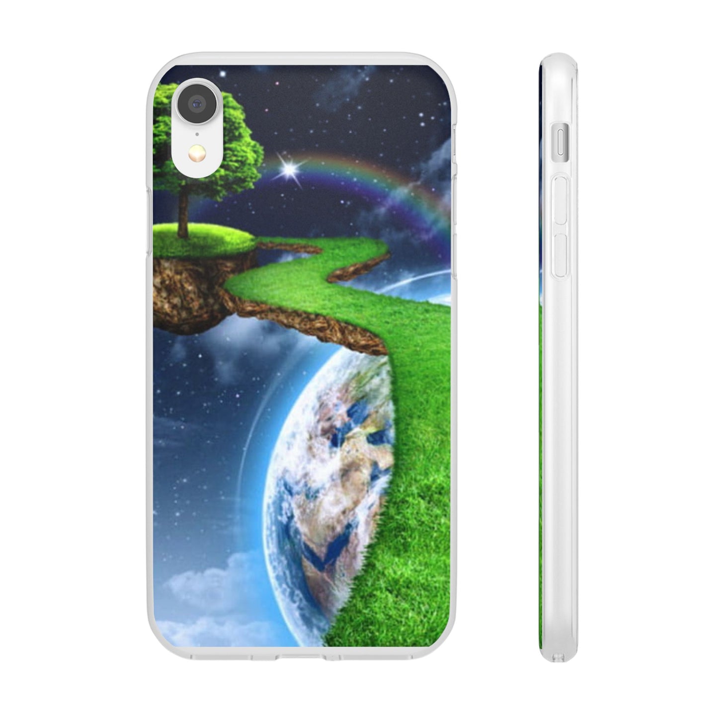 Dreamy Landscape Phone Case, Eco-Friendly Cell Phone Cover, Nature Inspired Gift, Aesthetic Mobile Case, Vibrant Rainbow Design