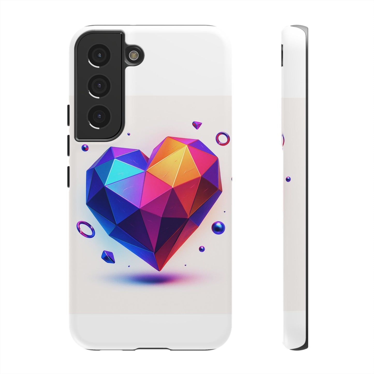 Vibrant Heart Phone Case, Tough Cases, Colorful Phone Cover, Unique Protector, Gift for Her, Cute Accessory