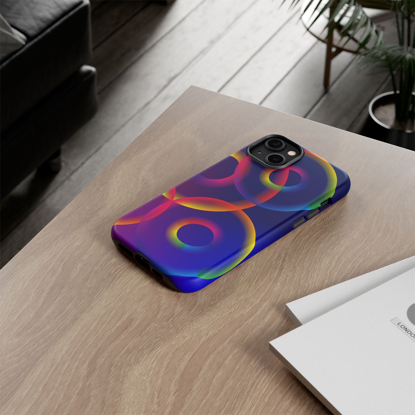 Colorful Phone Case with Abstract Designs, Tough Cases for Your Phone, Unique Phone Accessories, Gift for Tech Lovers, Vibrant Cell [...]