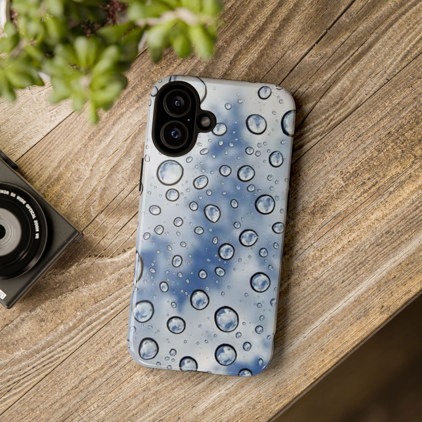 Blue Water Droplet Phone Case, Tough Cases for Protection, Stylish Cellphone Cover, Unique Gifts for Her, Durable and Trendy