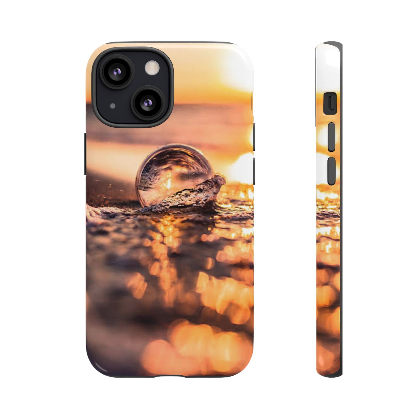 Sunset Bubble Phone Case, Tough Cases, Beach Lover Gift, Summer Vibes, Cell Phone Accessories, Unique Design, Nature Photography