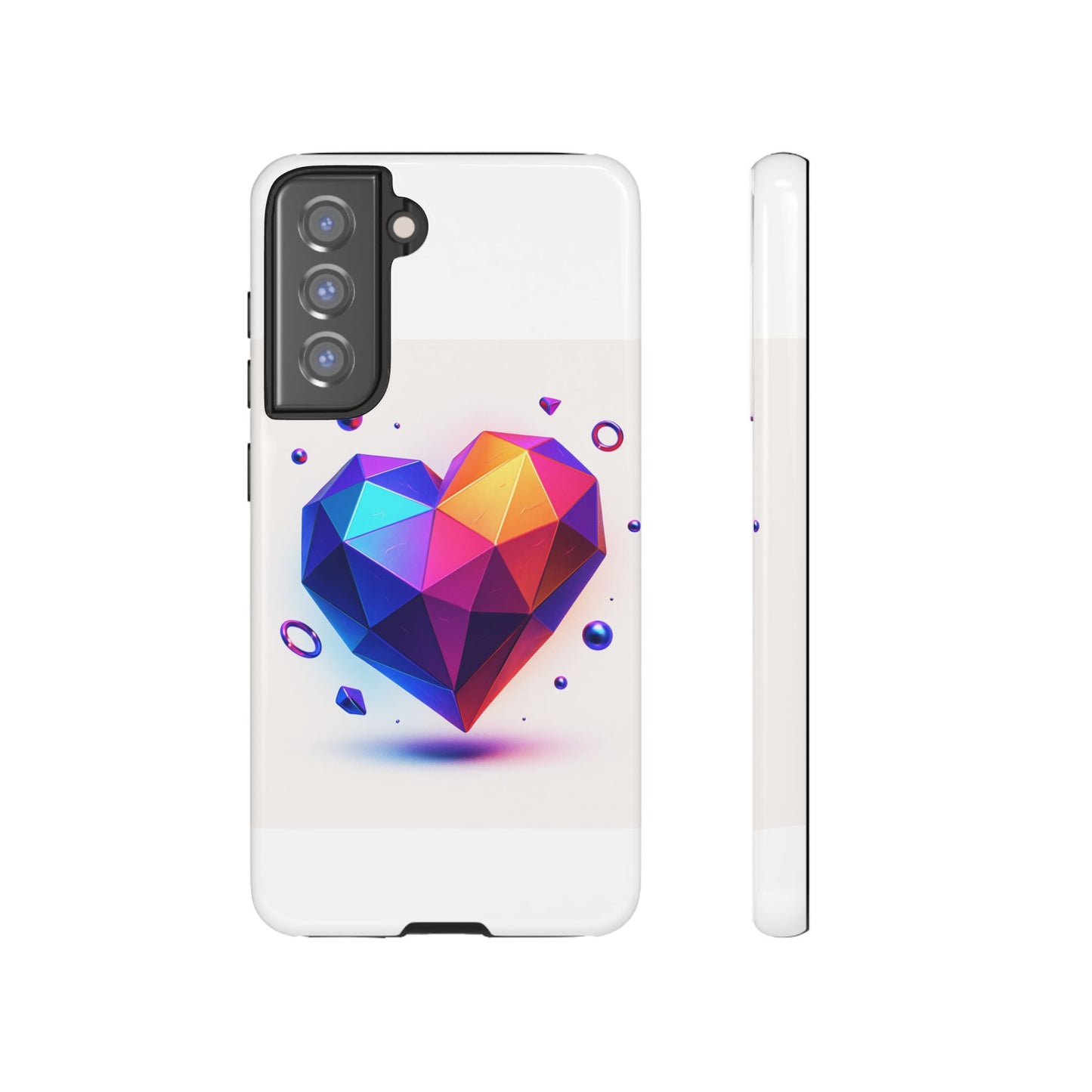 Vibrant Heart Phone Case, Tough Cases, Colorful Phone Cover, Unique Protector, Gift for Her, Cute Accessory