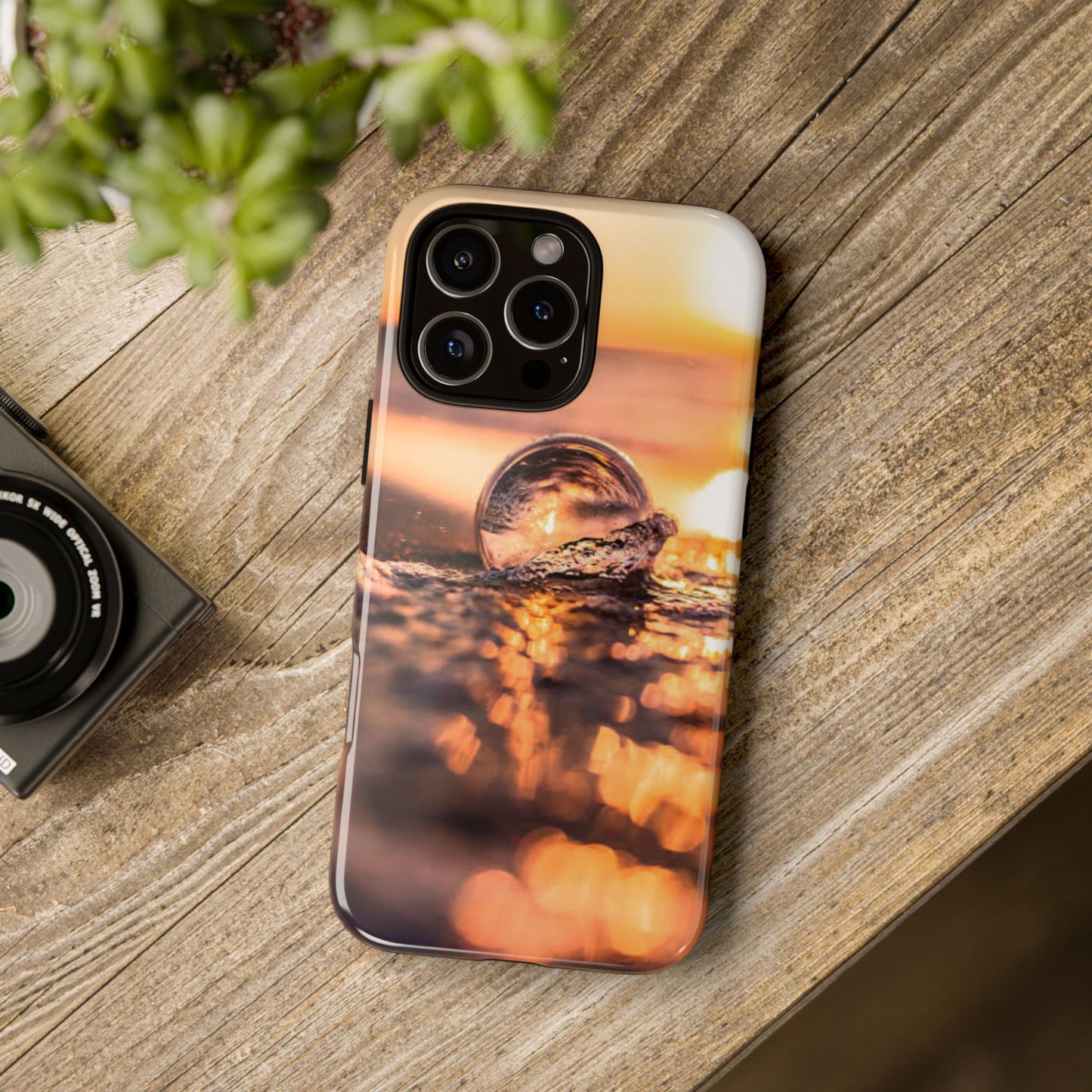 Sunset Bubble Phone Case, Tough Cases, Beach Lover Gift, Summer Vibes, Cell Phone Accessories, Unique Design, Nature Photography