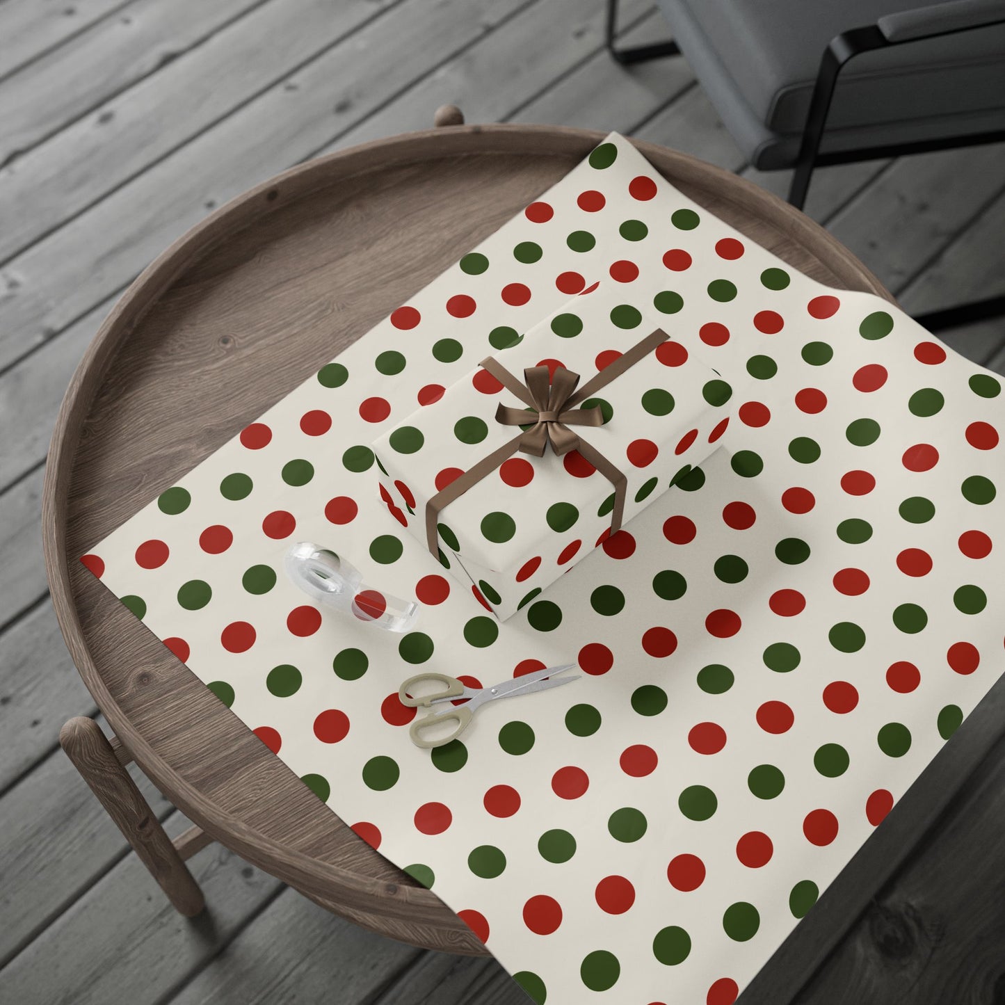 Festive Wrapping Paper Roll, Holiday Gift Wrap, Christmas Wrapping Paper, Colorful Polka Dot Gift Wrap, Eco-Friendly Wrapping Paper