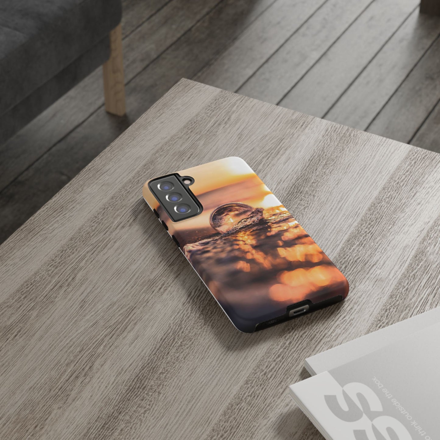 Sunset Bubble Phone Case, Tough Cases, Beach Lover Gift, Summer Vibes, Cell Phone Accessories, Unique Design, Nature Photography