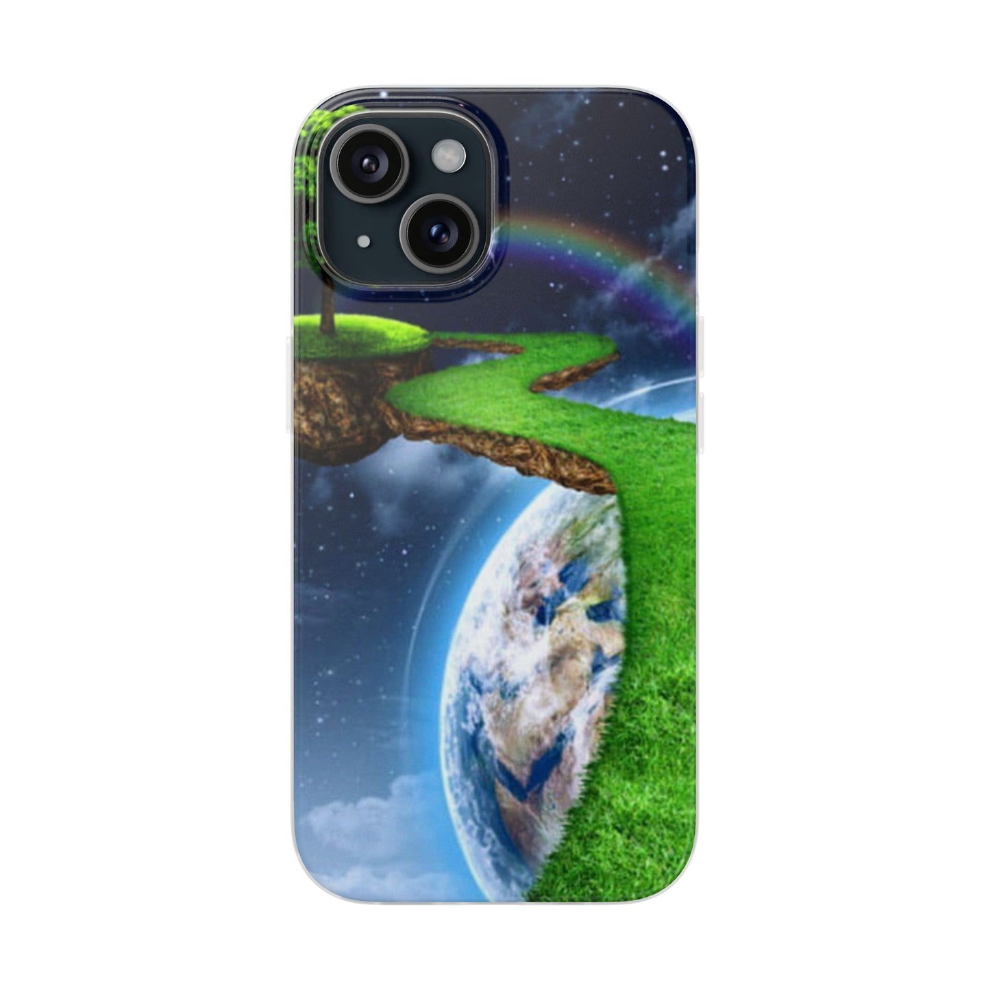 Dreamy Landscape Phone Case, Eco-Friendly Cell Phone Cover, Nature Inspired Gift, Aesthetic Mobile Case, Vibrant Rainbow Design
