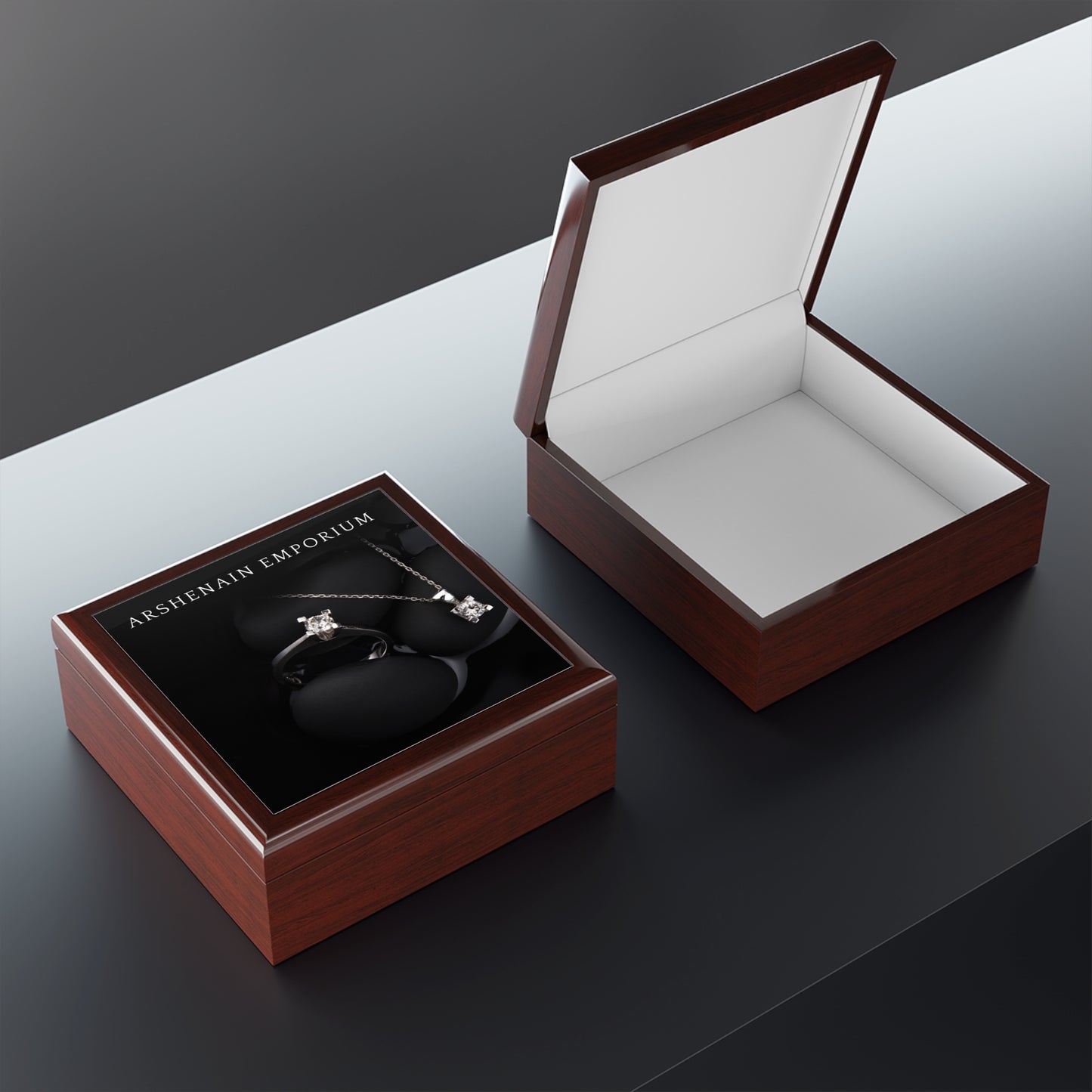 Elegant Black Jewelry Box for Rings, Necklaces, Keepsakes, Gift for Her, Bridal Jewelry Storage, Unique Home Decor