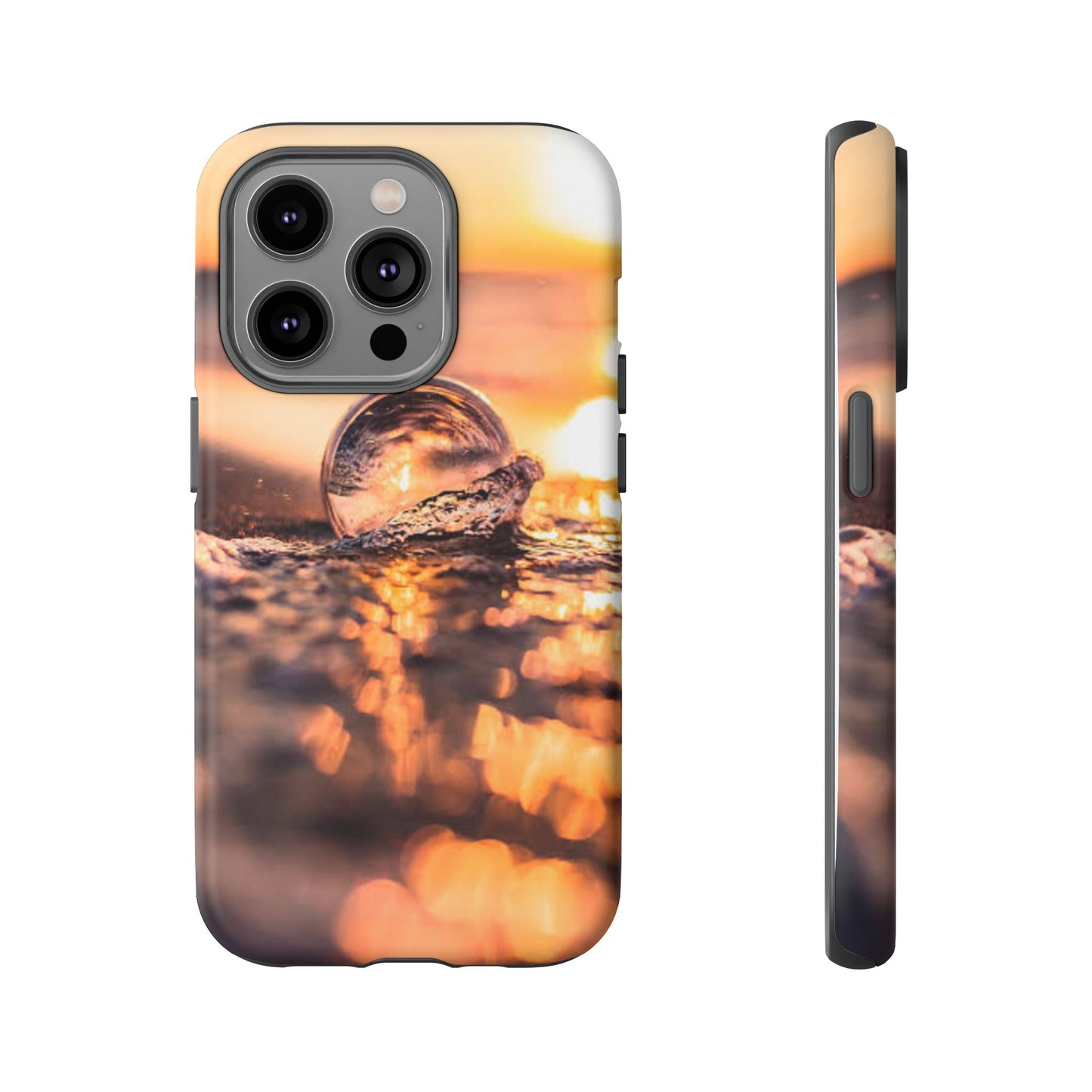 Sunset Bubble Phone Case, Tough Cases, Beach Lover Gift, Summer Vibes, Cell Phone Accessories, Unique Design, Nature Photography