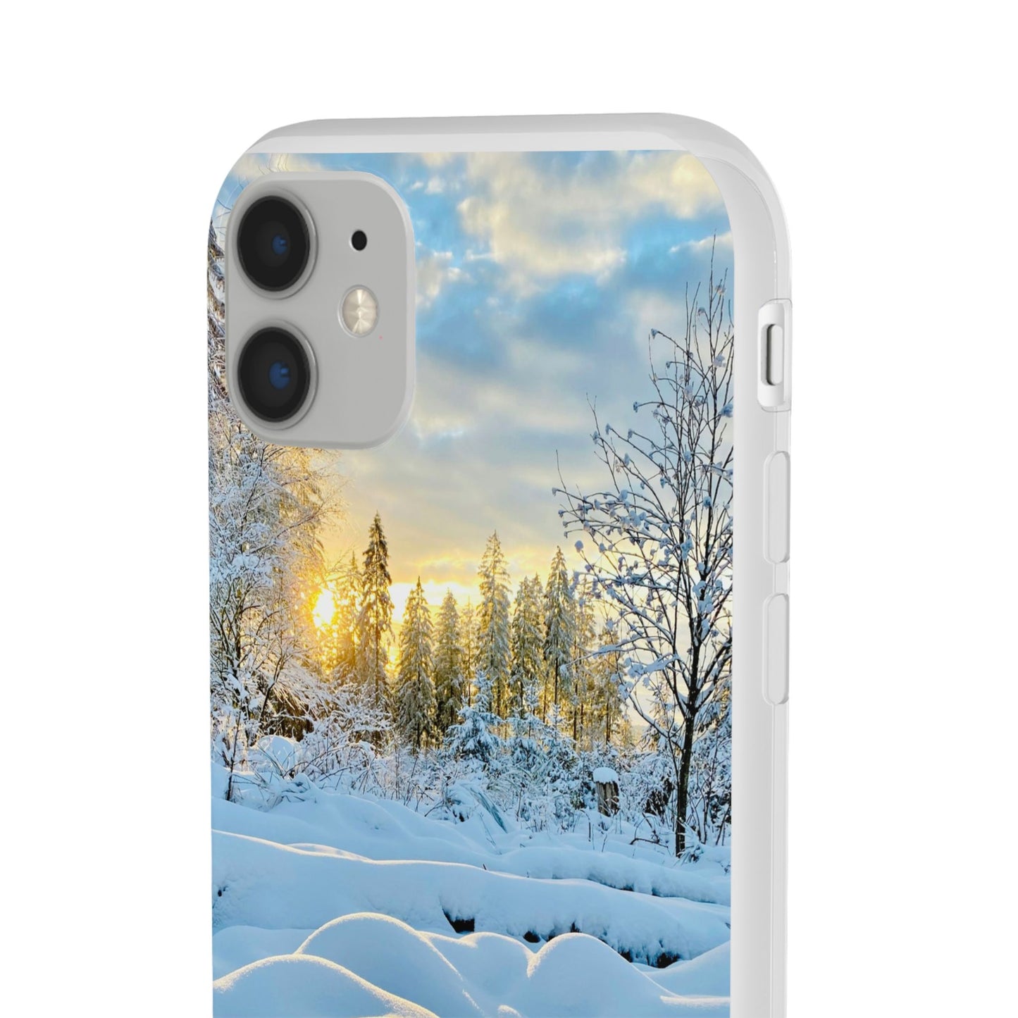 Winter Landscape Flexi Cases, Nature Phone Cover, Scenic Case, Holiday Gift, Seasonal Accessory, Outdoor Lover's Item