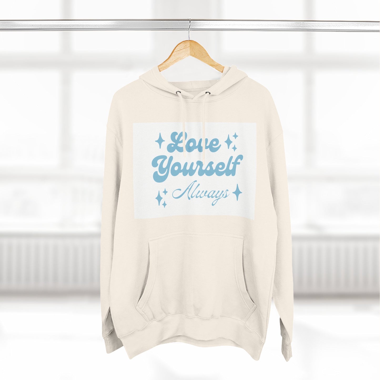 Love Yourself Fleece Hoodie | Cozy Self-Care Sweatshirt | Inspirational Apparel | Motivational Gift | Positive Vibes Hoodie