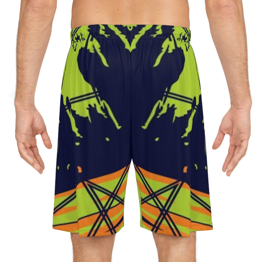 Vibrant AOP Basketball Shorts, Cool Summer Athletic Wear, Sports Shorts for Basketball Games, Outdoor Activities, Workout Gear