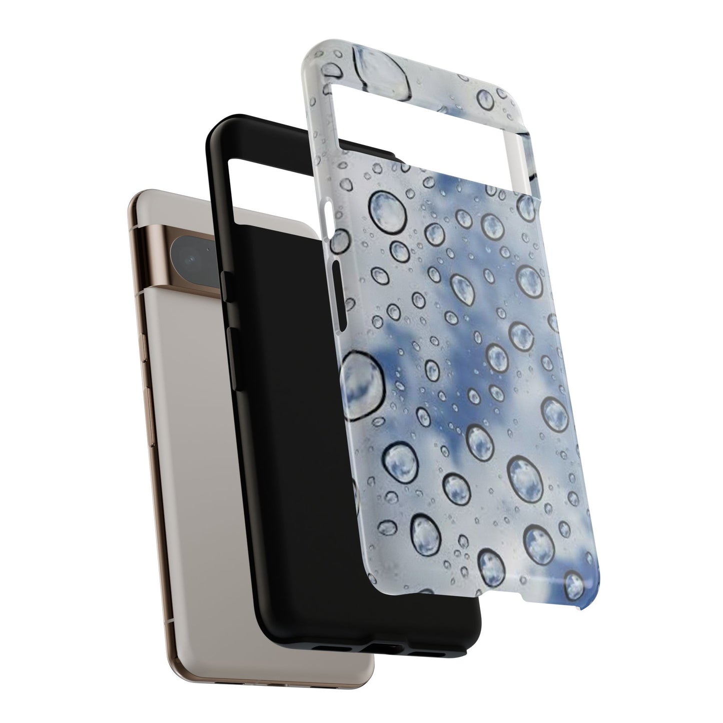 Blue Water Droplet Phone Case, Tough Cases for Protection, Stylish Cellphone Cover, Unique Gifts for Her, Durable and Trendy