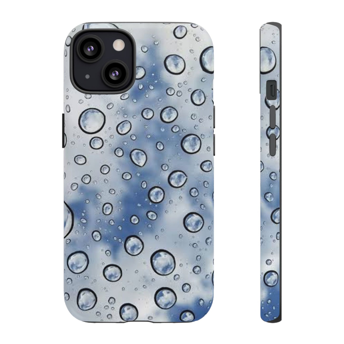 Blue Water Droplet Phone Case, Tough Cases for Protection, Stylish Cellphone Cover, Unique Gifts for Her, Durable and Trendy