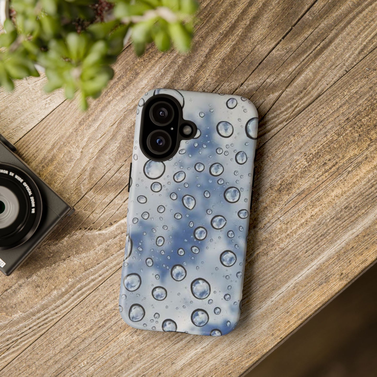 Blue Water Droplet Phone Case, Tough Cases for Protection, Stylish Cellphone Cover, Unique Gifts for Her, Durable and Trendy