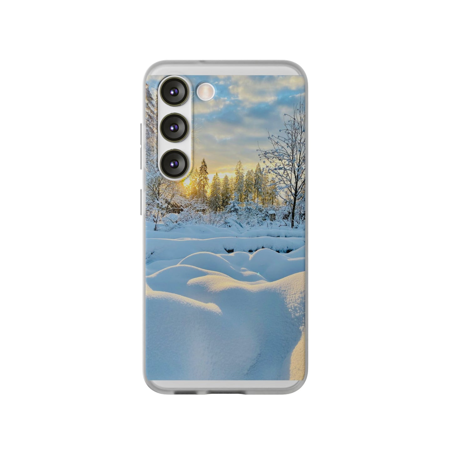 Winter Landscape Flexi Cases, Nature Phone Cover, Scenic Case, Holiday Gift, Seasonal Accessory, Outdoor Lover's Item