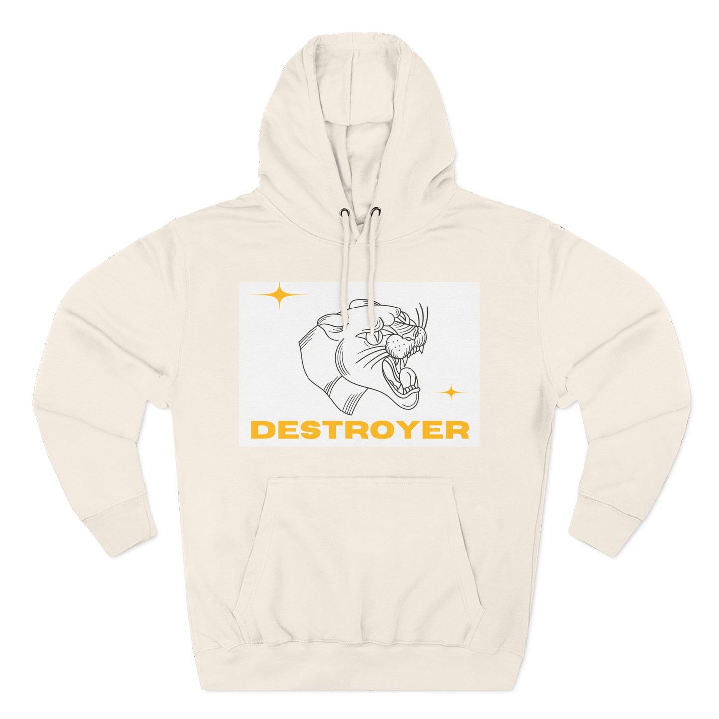 Three-Panel Fleece Hoodie with DESTROYER Design, Cozy Streetwear for Every Occasion, Perfect Gift for Friends, Fun Graphic Hoodie, [...]