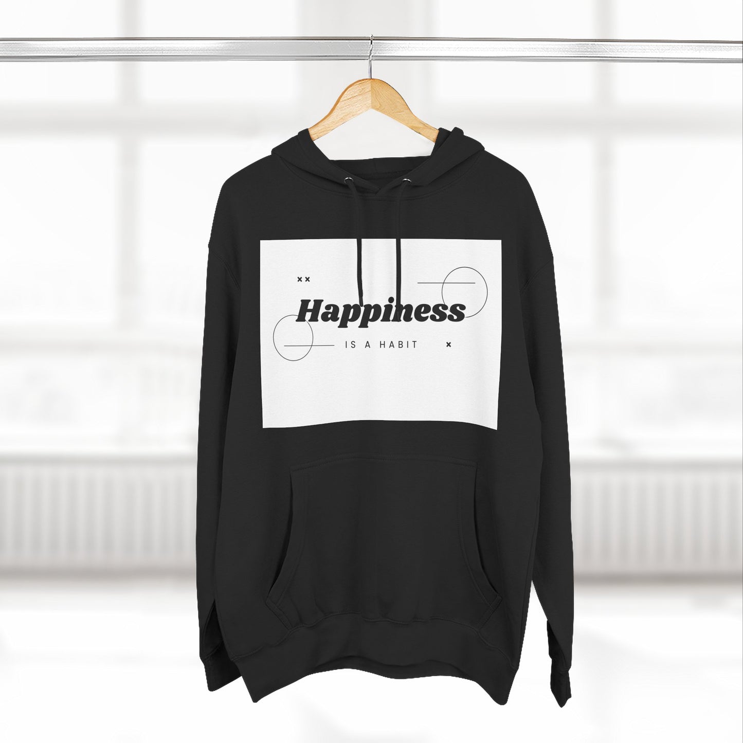 Happiness Is A Habit Hoodie, Cozy Sweatshirt, Motivational Apparel, Ideal Gift for Her, Everyday Comfort Wear
