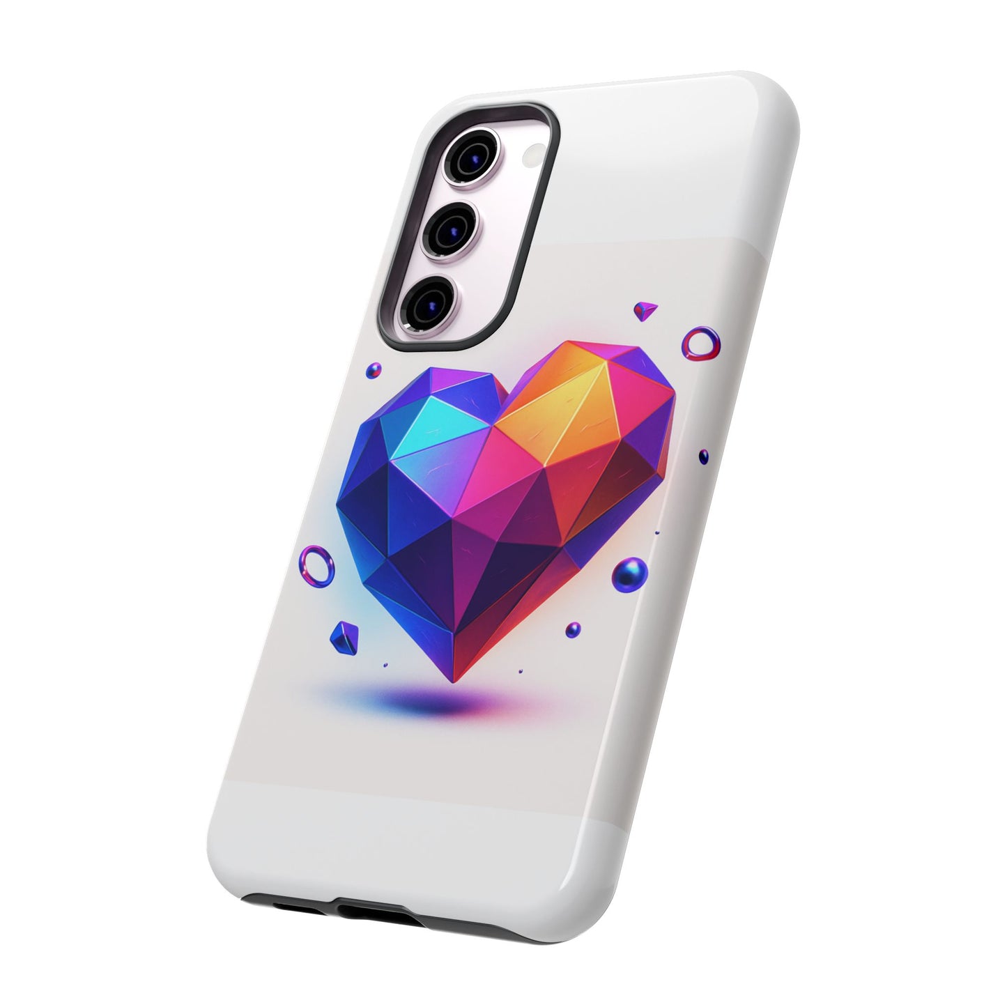Vibrant Heart Phone Case, Tough Cases, Colorful Phone Cover, Unique Protector, Gift for Her, Cute Accessory
