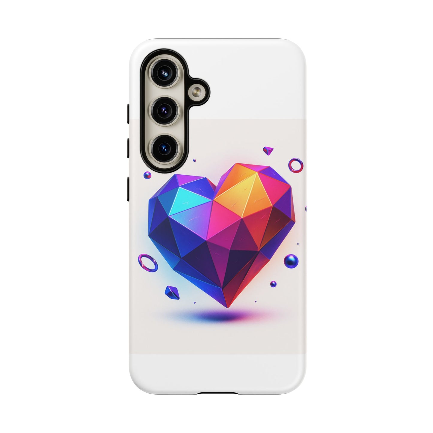 Vibrant Heart Phone Case, Tough Cases, Colorful Phone Cover, Unique Protector, Gift for Her, Cute Accessory