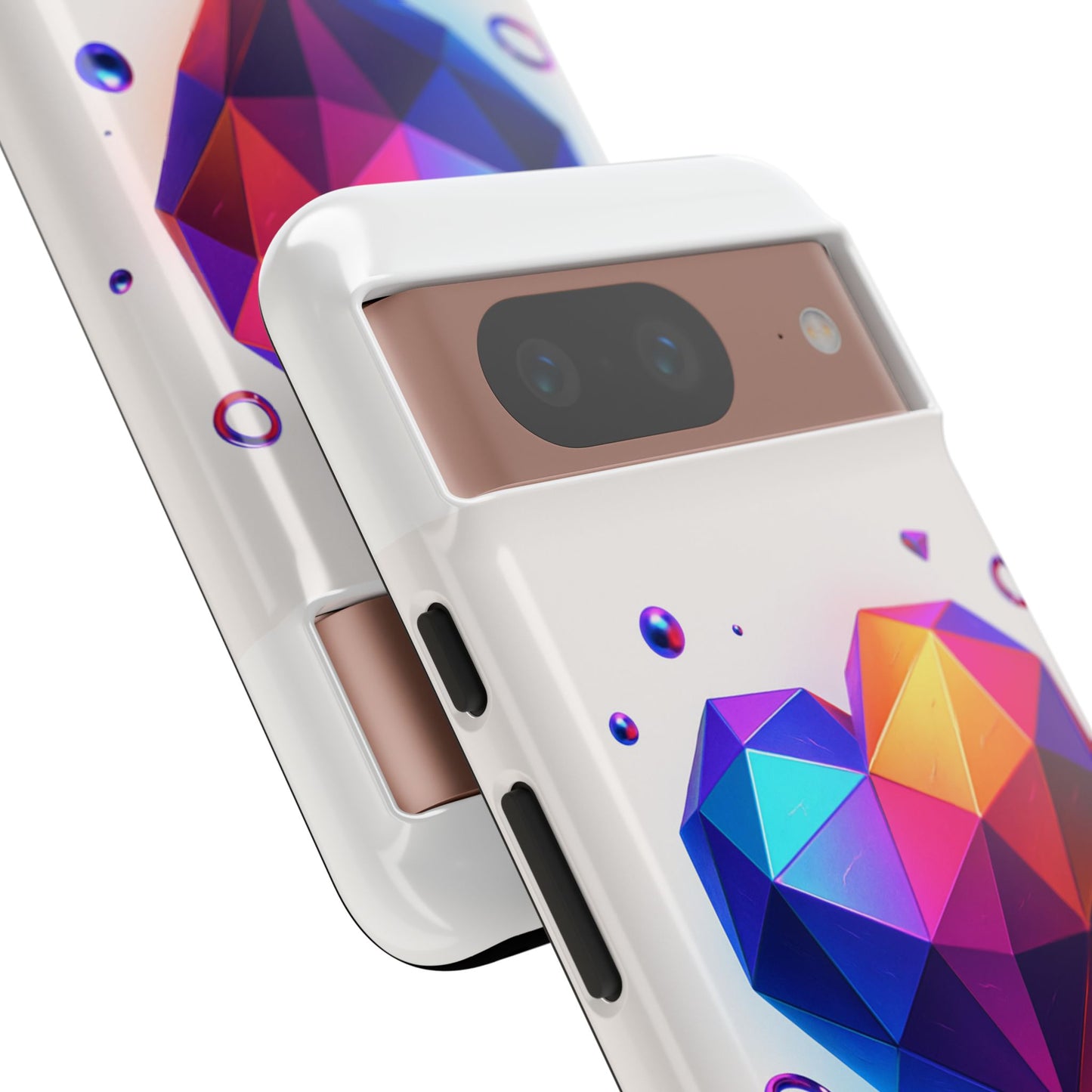 Vibrant Heart Phone Case, Tough Cases, Colorful Phone Cover, Unique Protector, Gift for Her, Cute Accessory