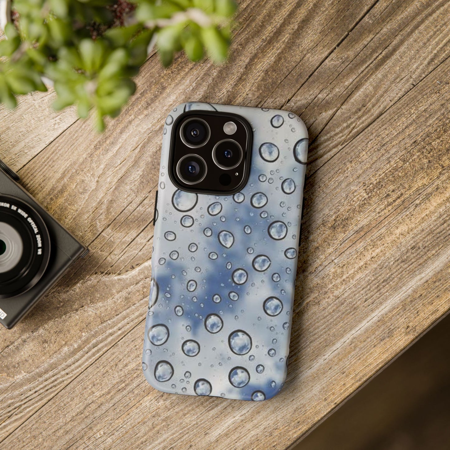 Blue Water Droplet Phone Case, Tough Cases for Protection, Stylish Cellphone Cover, Unique Gifts for Her, Durable and Trendy