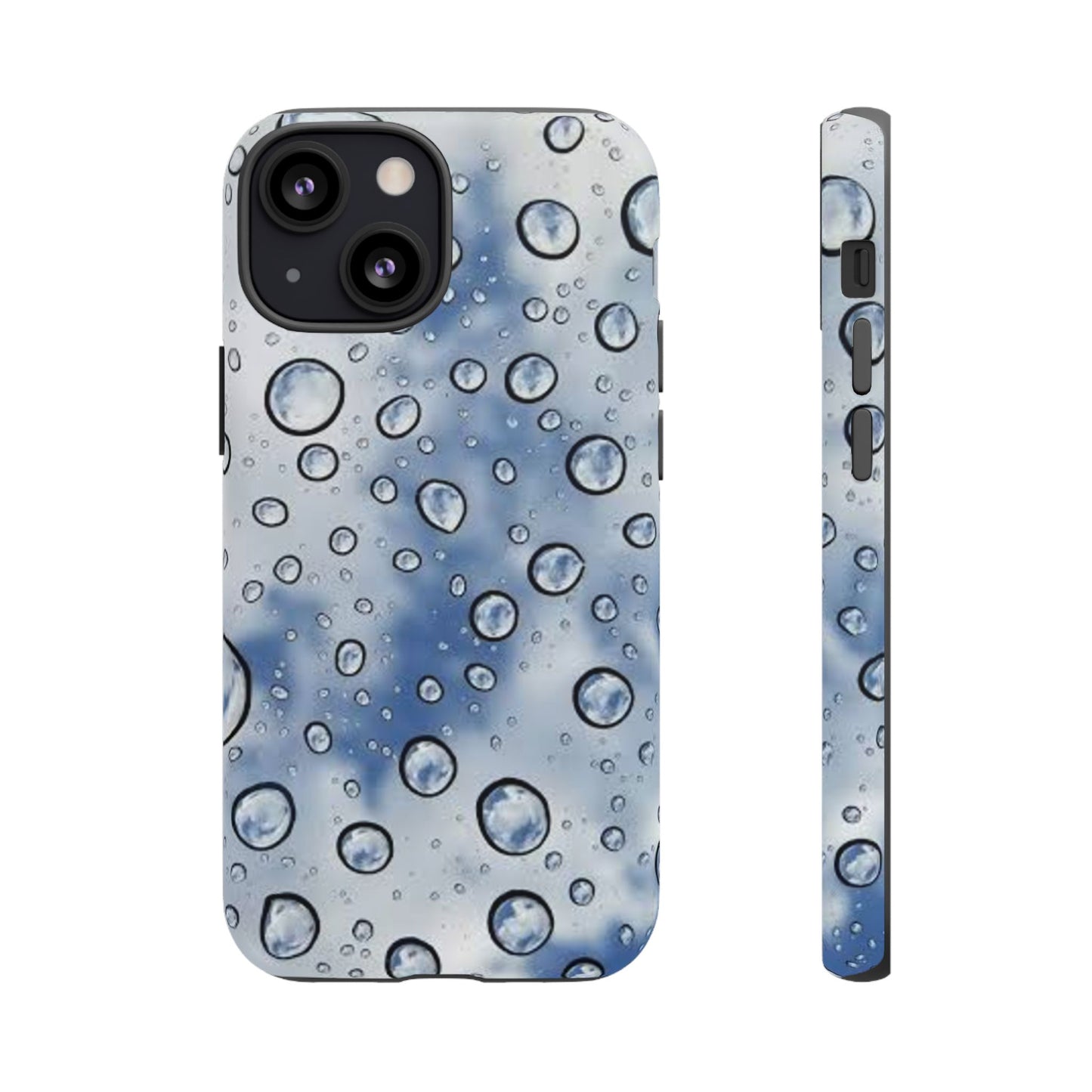 Blue Water Droplet Phone Case, Tough Cases for Protection, Stylish Cellphone Cover, Unique Gifts for Her, Durable and Trendy