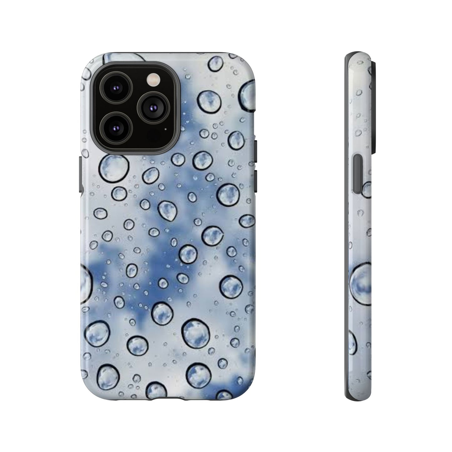 Blue Water Droplet Phone Case, Tough Cases for Protection, Stylish Cellphone Cover, Unique Gifts for Her, Durable and Trendy