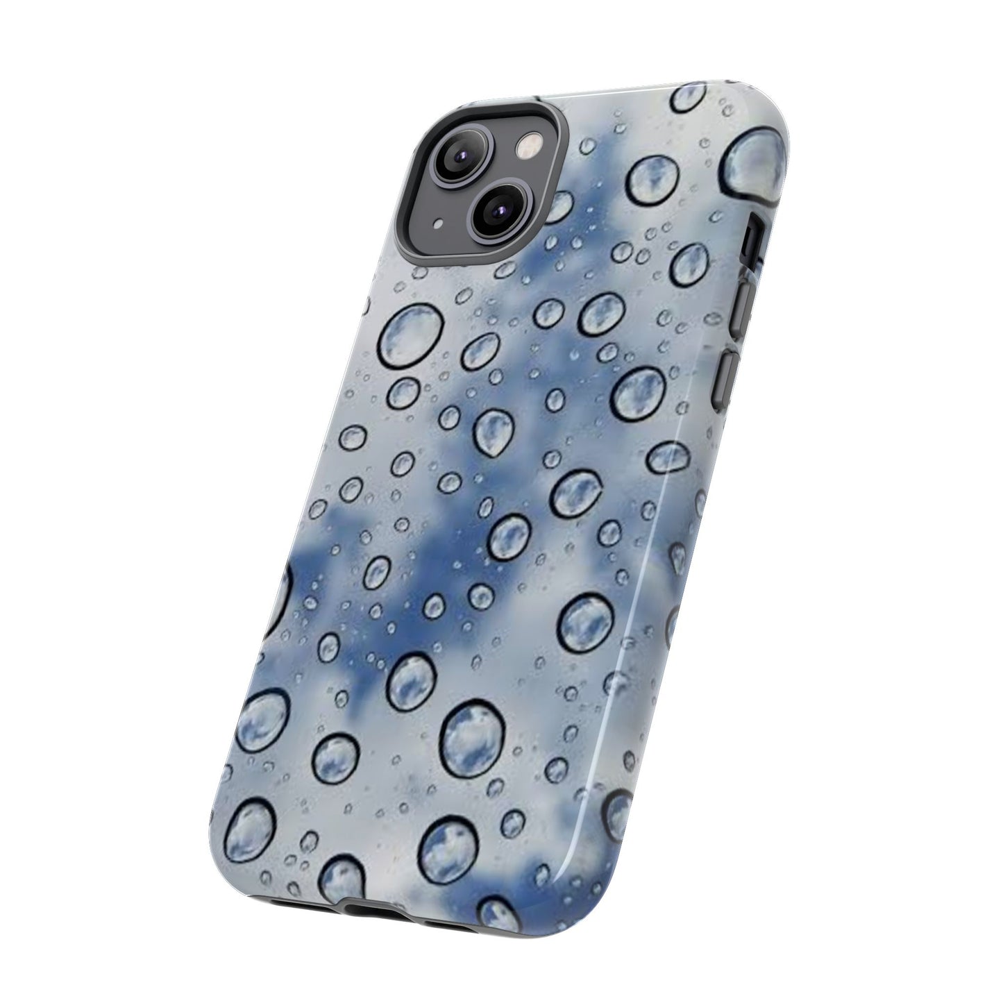 Blue Water Droplet Phone Case, Tough Cases for Protection, Stylish Cellphone Cover, Unique Gifts for Her, Durable and Trendy