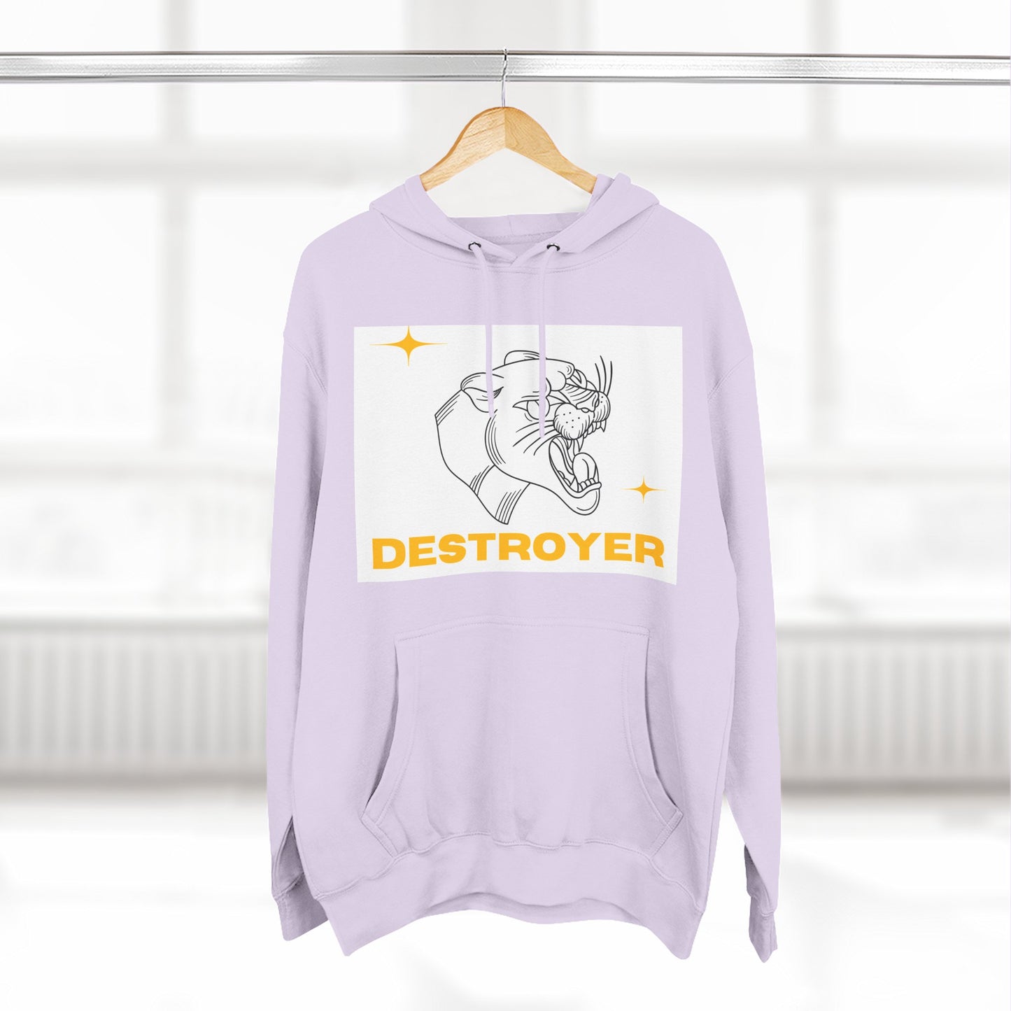 Three-Panel Fleece Hoodie with DESTROYER Design, Cozy Streetwear for Every Occasion, Perfect Gift for Friends, Fun Graphic Hoodie, [...]