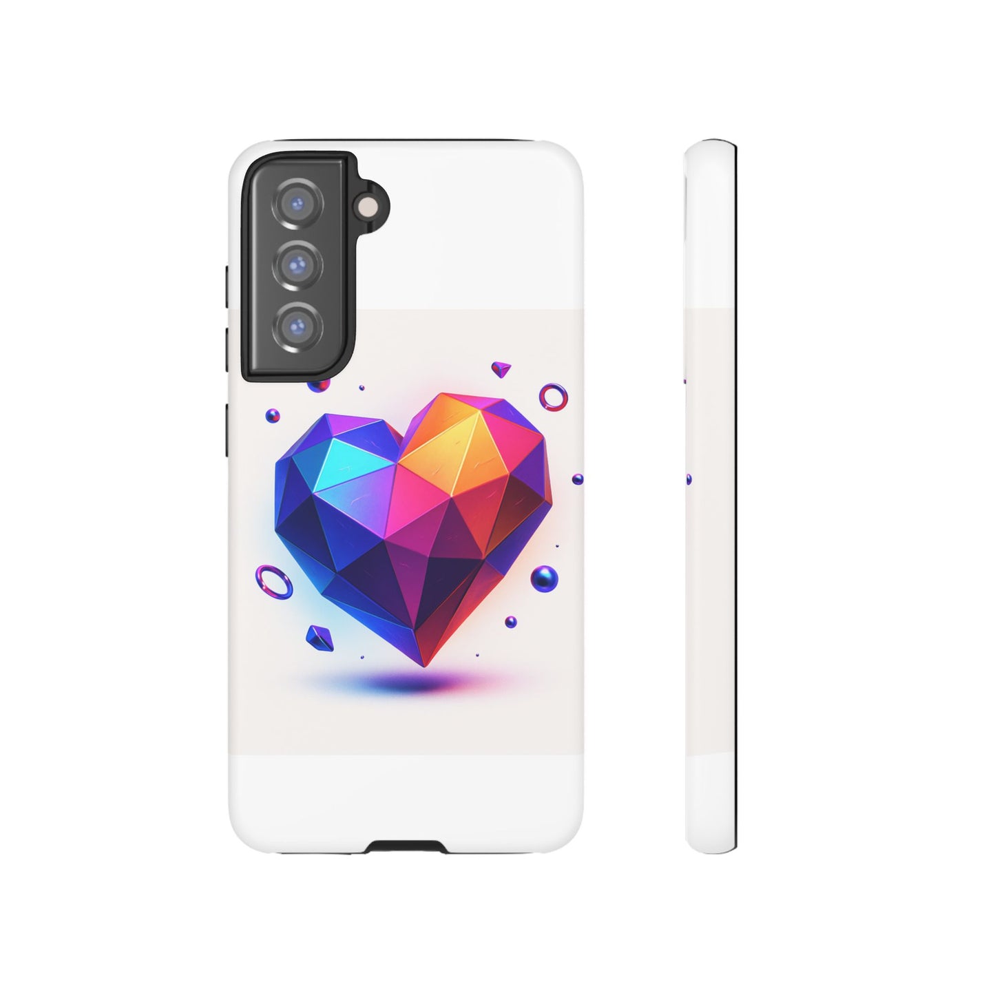 Vibrant Heart Phone Case, Tough Cases, Colorful Phone Cover, Unique Protector, Gift for Her, Cute Accessory