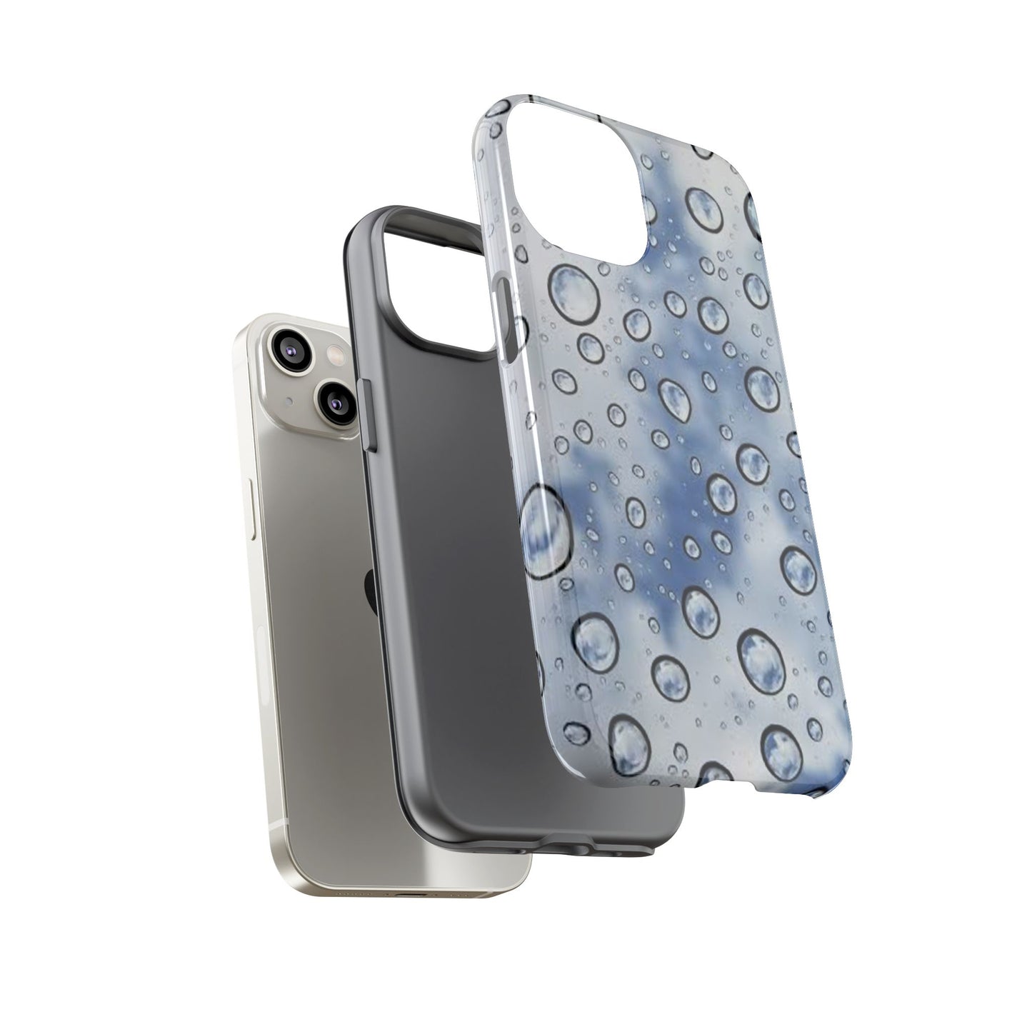 Blue Water Droplet Phone Case, Tough Cases for Protection, Stylish Cellphone Cover, Unique Gifts for Her, Durable and Trendy