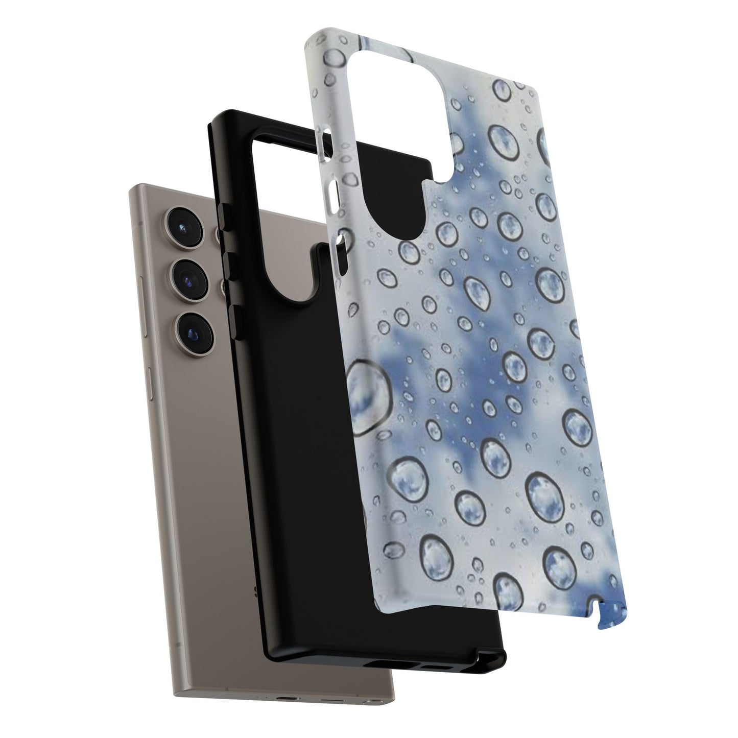 Blue Water Droplet Phone Case, Tough Cases for Protection, Stylish Cellphone Cover, Unique Gifts for Her, Durable and Trendy