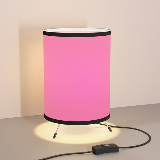 Vibrant Pink Tripod Lamp, Modern Lighting, Home Decor, Boho Room Accent, Unique Gift for Her, Nightstand Lamp, Colorful Shade