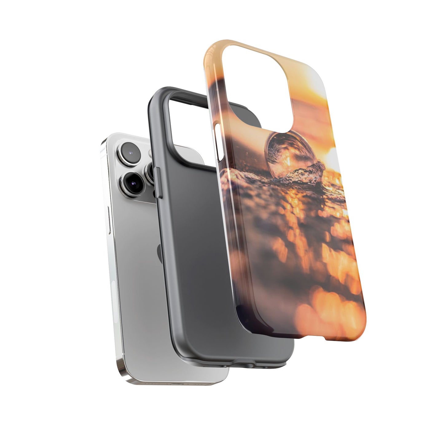 Sunset Bubble Phone Case, Tough Cases, Beach Lover Gift, Summer Vibes, Cell Phone Accessories, Unique Design, Nature Photography