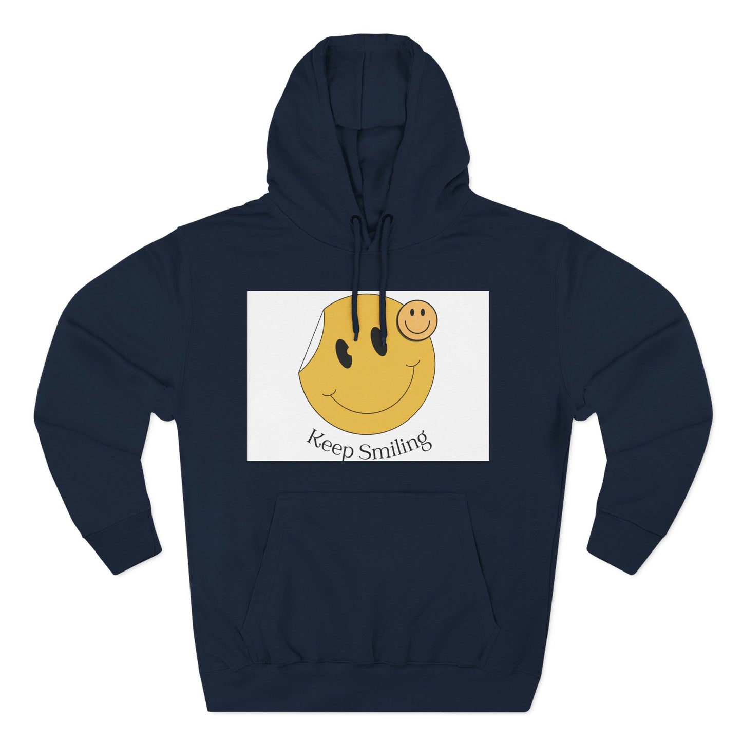 Happy Vibes Fleece Hoodie, Cozy Gift, Keep Smiling Hoodie, Casual Wear, Trendy Sweatshirt, Unisex Fashion