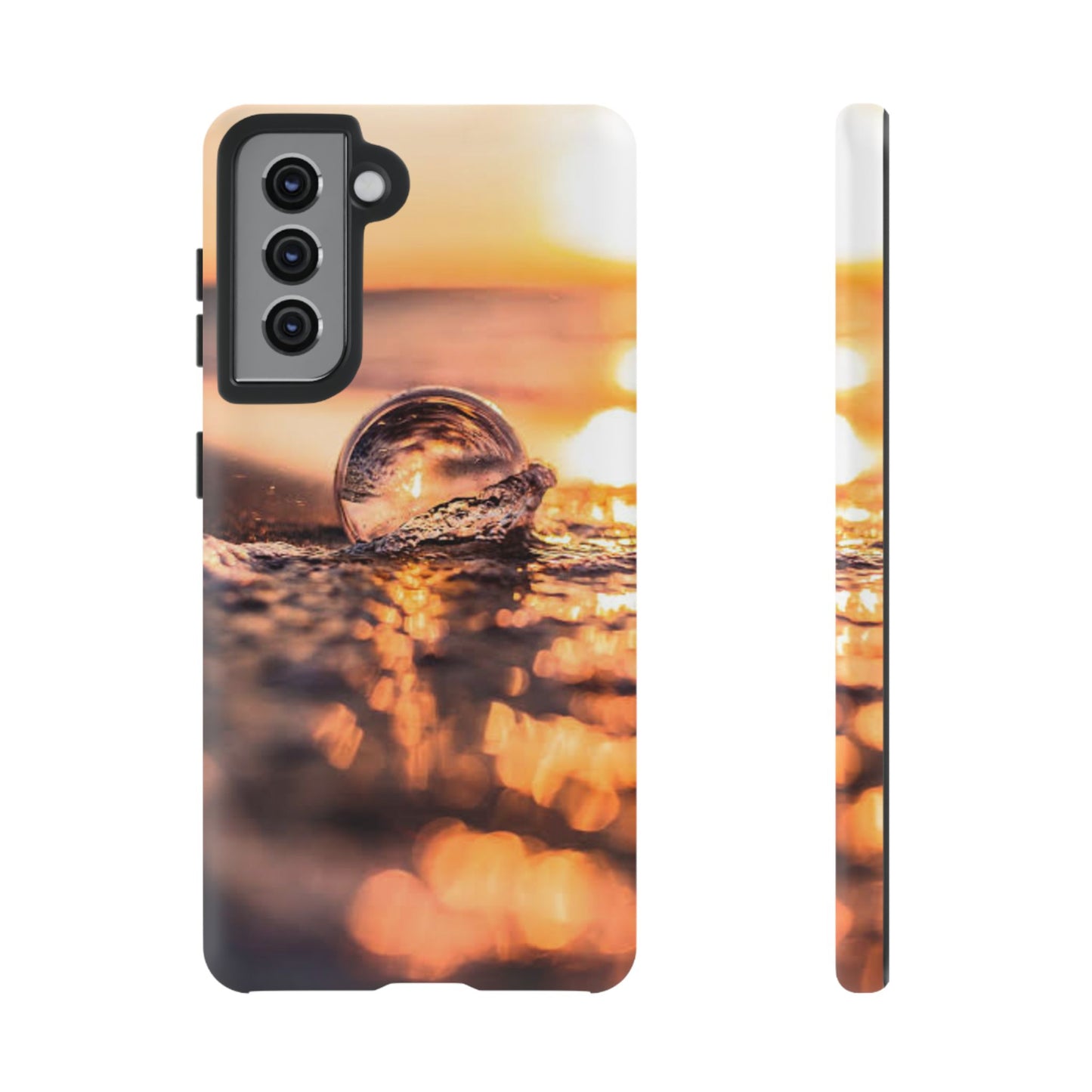 Sunset Bubble Phone Case, Tough Cases, Beach Lover Gift, Summer Vibes, Cell Phone Accessories, Unique Design, Nature Photography