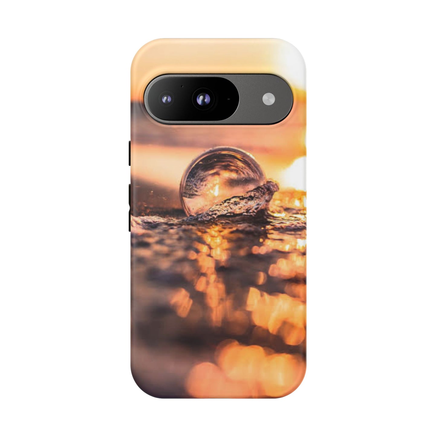 Sunset Bubble Phone Case, Tough Cases, Beach Lover Gift, Summer Vibes, Cell Phone Accessories, Unique Design, Nature Photography
