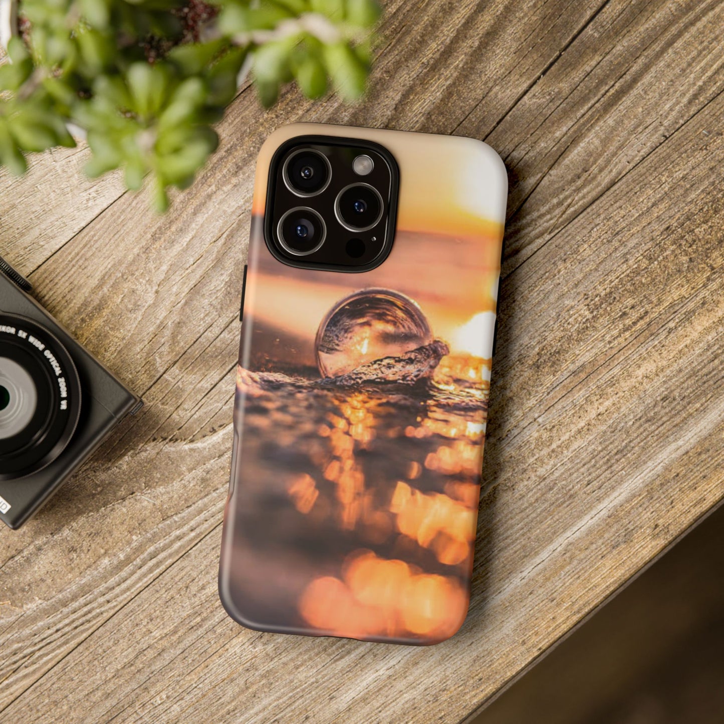 Sunset Bubble Phone Case, Tough Cases, Beach Lover Gift, Summer Vibes, Cell Phone Accessories, Unique Design, Nature Photography