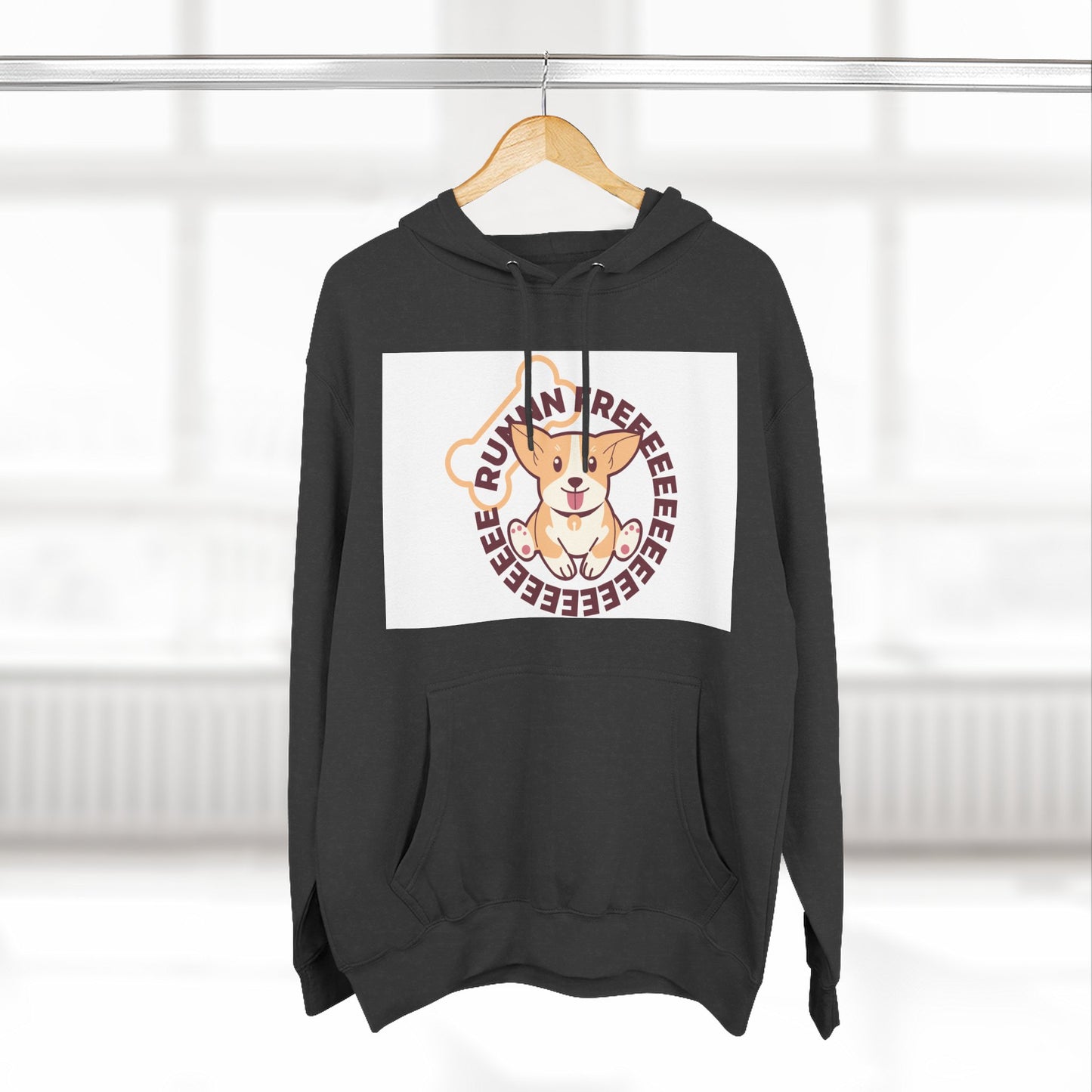 Cute Corgi Hoodie with Fun Text, Cozy Sweatshirt for Dog Lovers, Perfect Gift for Birthdays and Holidays, Fleece Sweatshirt