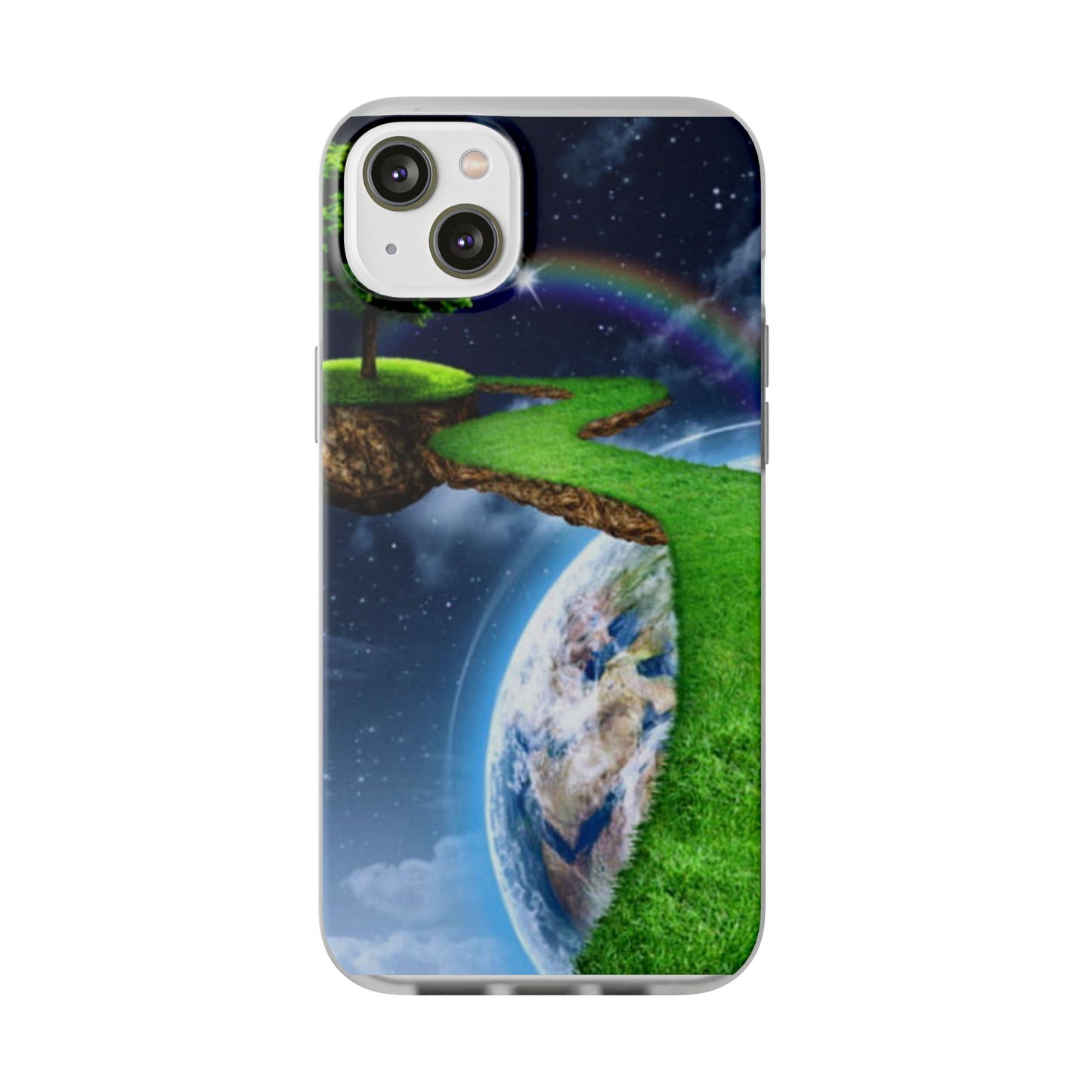 Dreamy Landscape Phone Case, Eco-Friendly Cell Phone Cover, Nature Inspired Gift, Aesthetic Mobile Case, Vibrant Rainbow Design