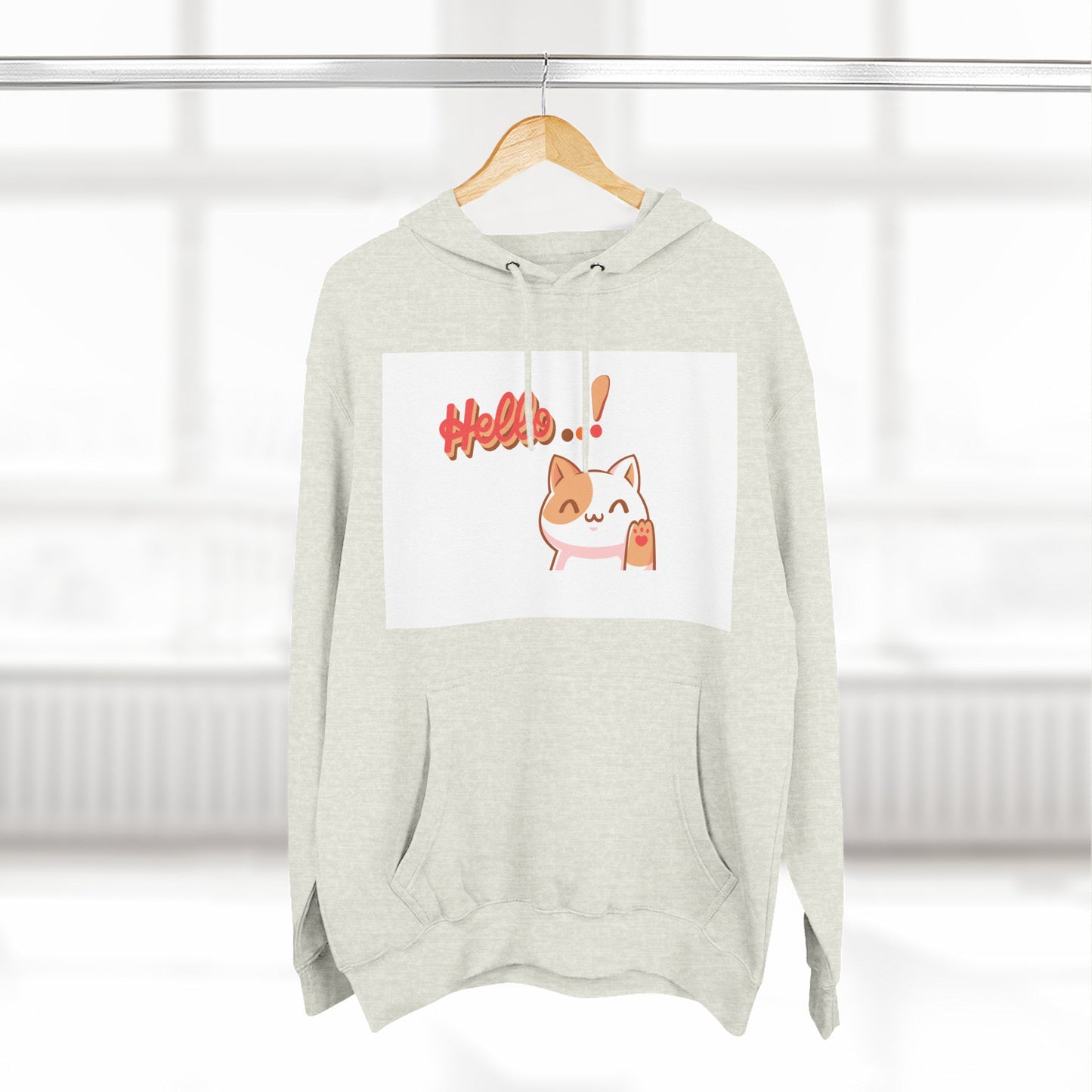 Cute Cat Hoodie with Motivational Design - Perfect Gift for Cat Lovers, Cozy Fleece Hoodie for Any Occasion, Stylish Streetwear