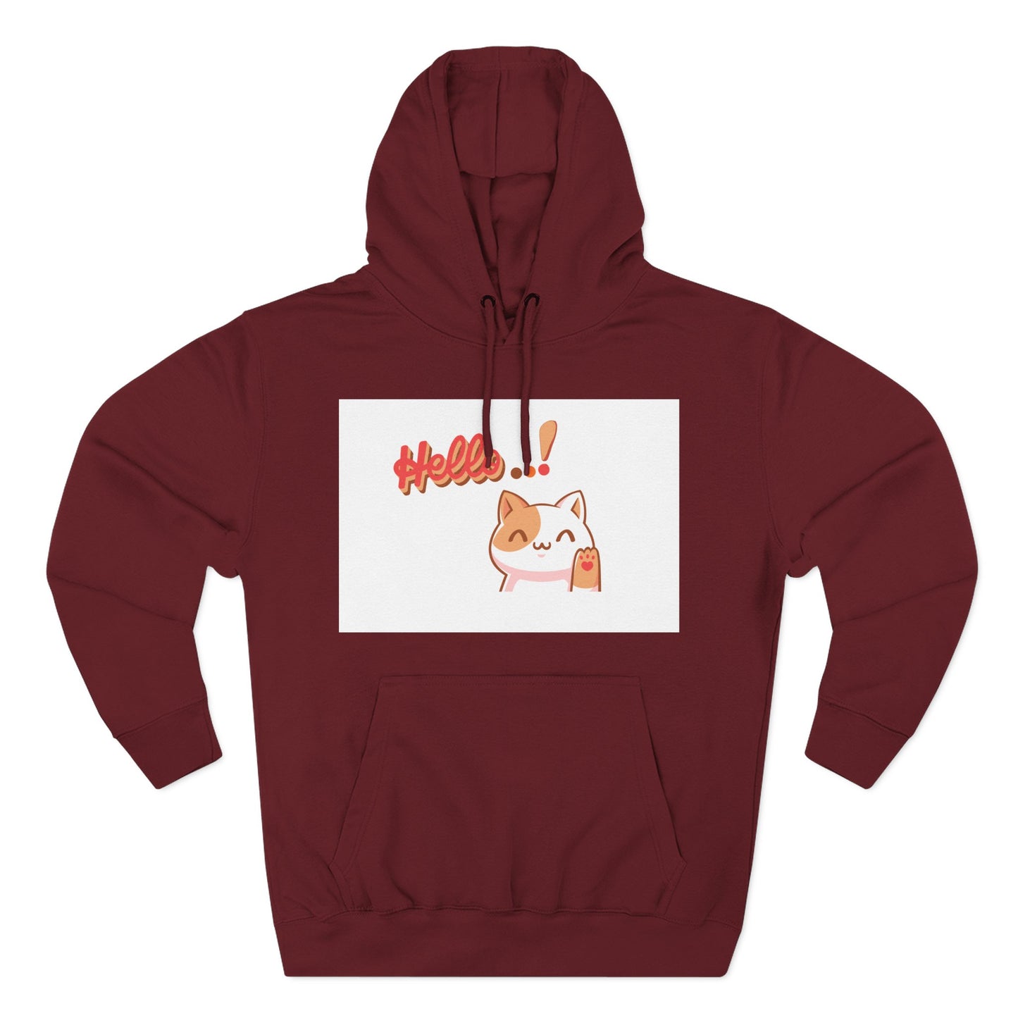 Cute Cat Hoodie with Motivational Design - Perfect Gift for Cat Lovers, Cozy Fleece Hoodie for Any Occasion, Stylish Streetwear