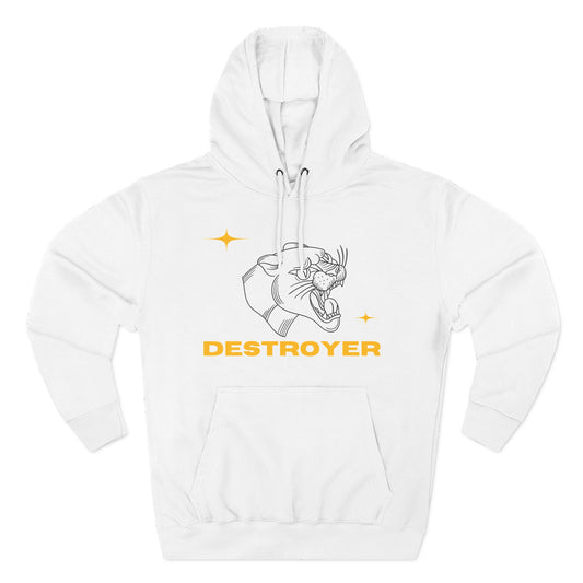 Three-Panel Fleece Hoodie with DESTROYER Design, Cozy Streetwear for Every Occasion, Perfect Gift for Friends, Fun Graphic Hoodie, [...]