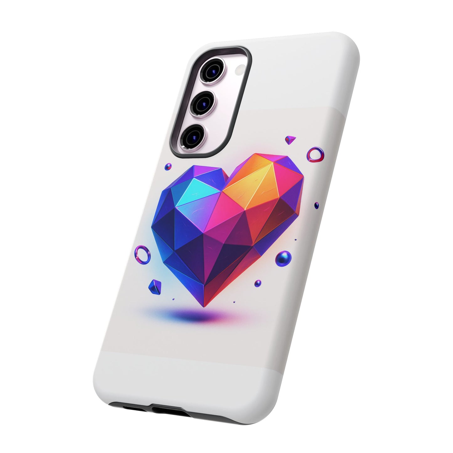 Vibrant Heart Phone Case, Tough Cases, Colorful Phone Cover, Unique Protector, Gift for Her, Cute Accessory