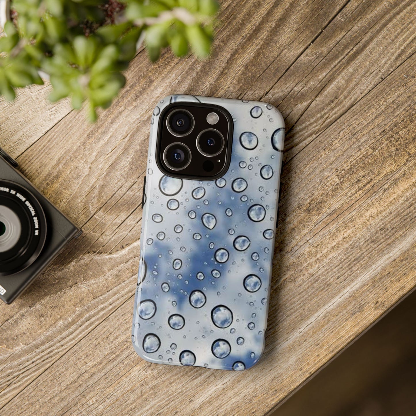 Blue Water Droplet Phone Case, Tough Cases for Protection, Stylish Cellphone Cover, Unique Gifts for Her, Durable and Trendy