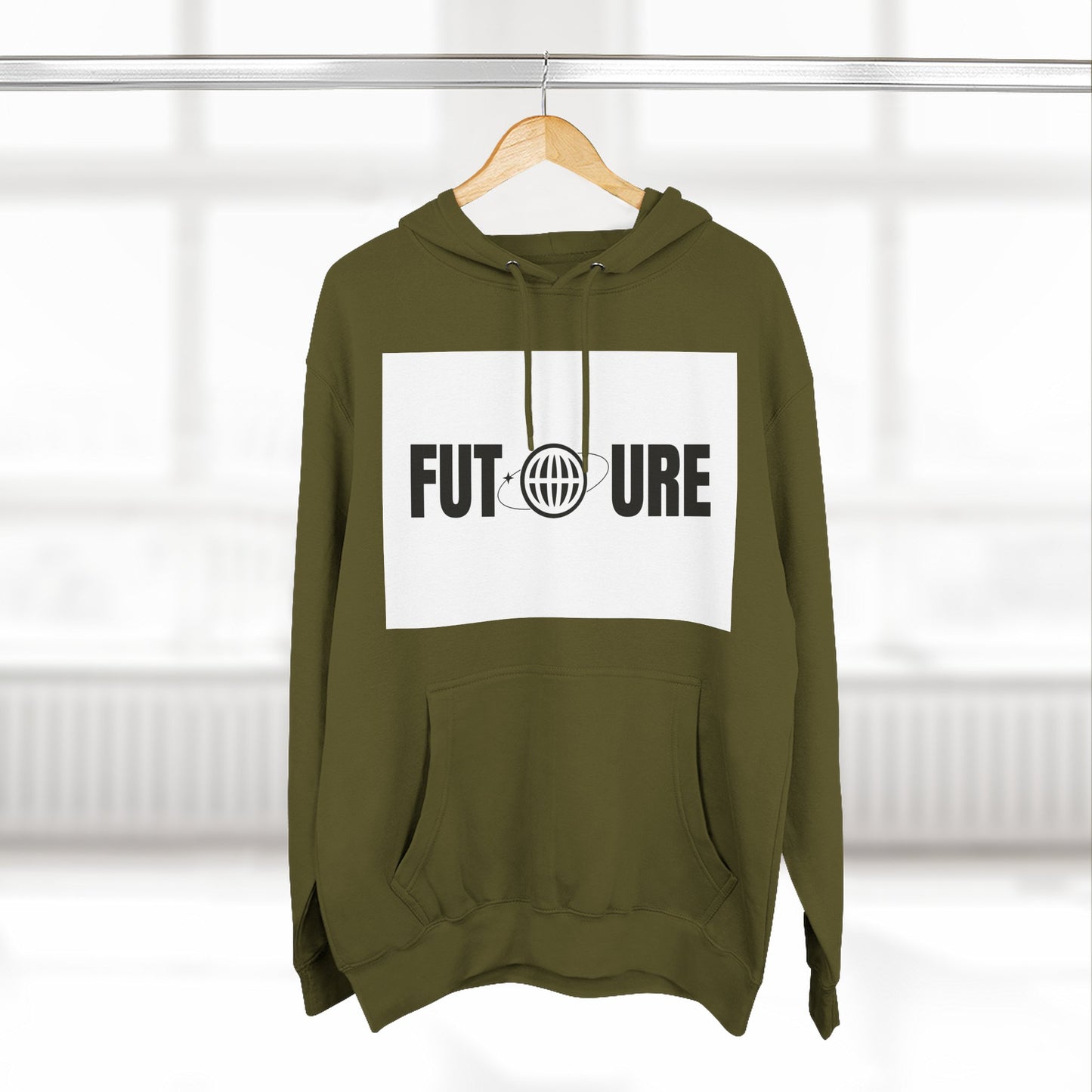 Futuristic Three-Panel Fleece Hoodie, Cozy Fashion, Streetwear Style, Gift for Trendsetters, Everyday Comfort