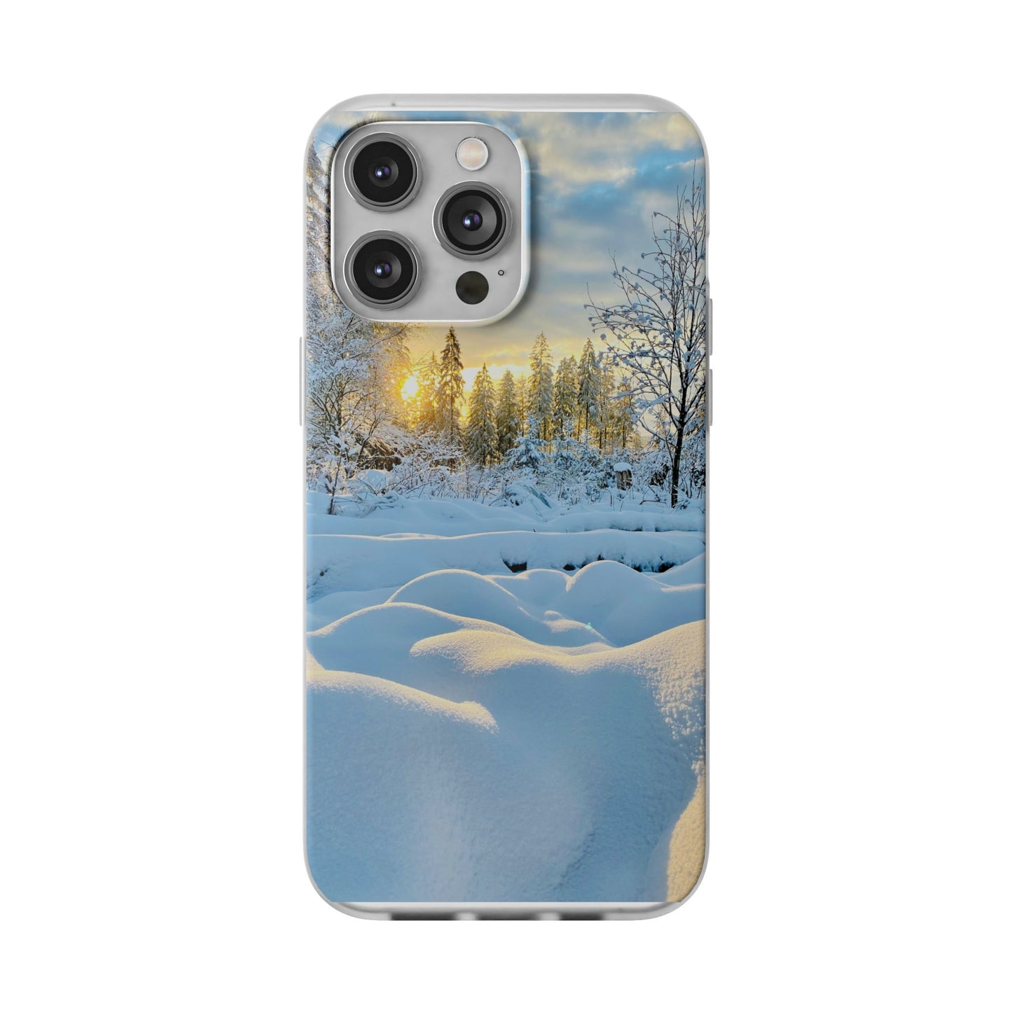 Winter Landscape Flexi Cases, Nature Phone Cover, Scenic Case, Holiday Gift, Seasonal Accessory, Outdoor Lover's Item